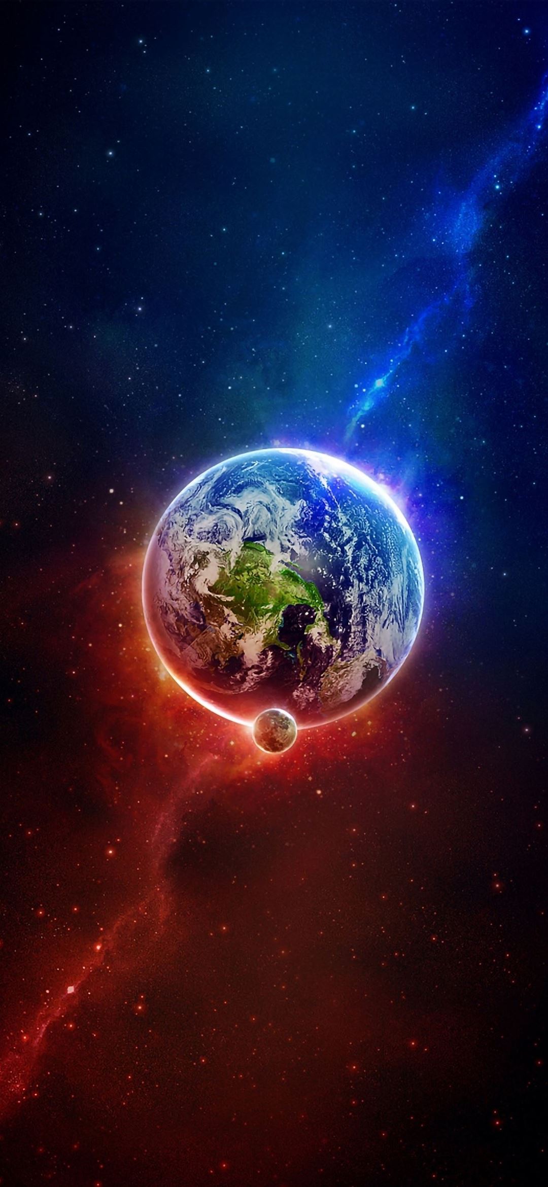 Space in the Earth iPhone Wallpaper Free Download
