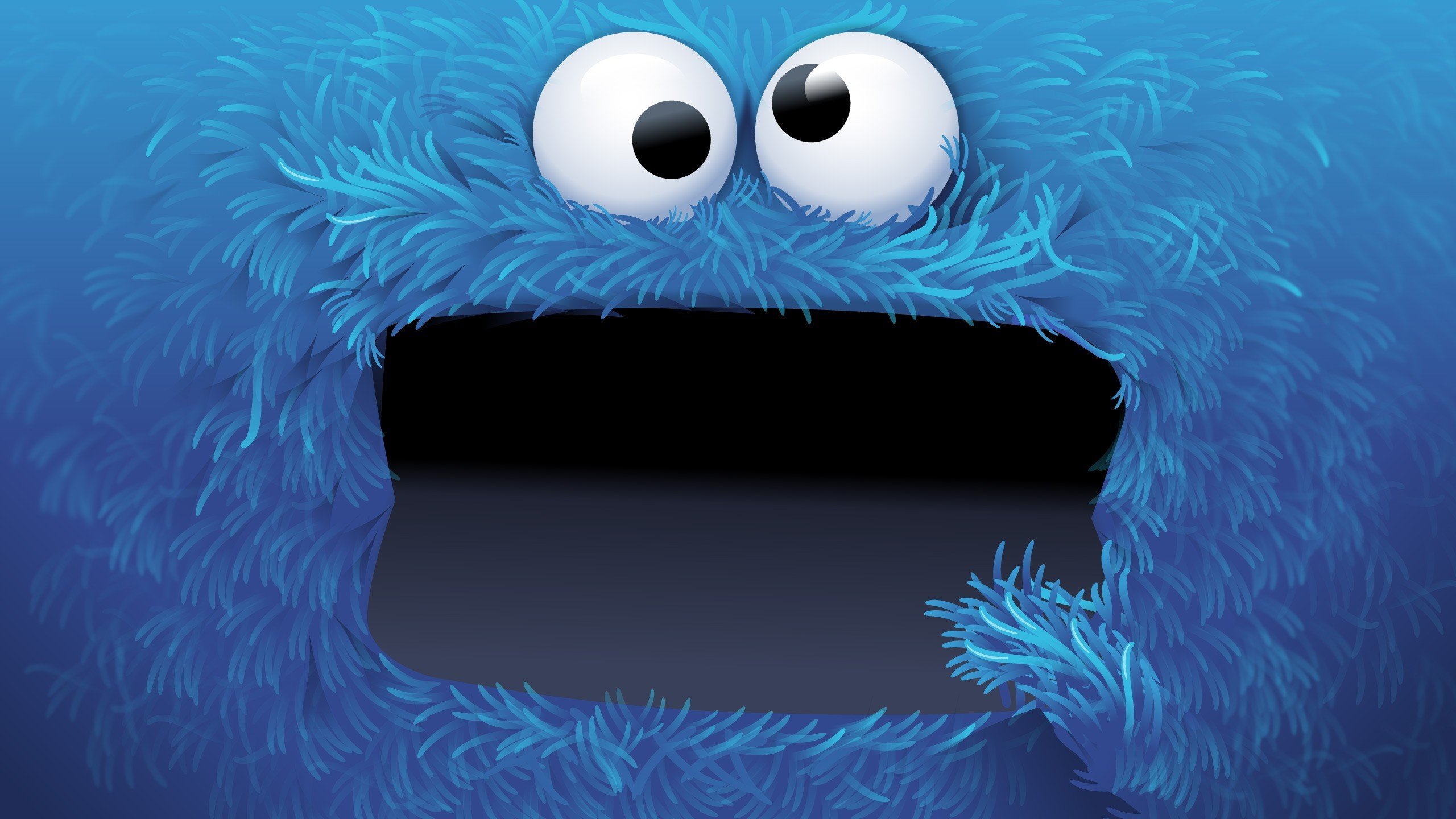 eyes, Cookie Monster, Face, Blue Wallpaper HD / Desktop and Mobile Background