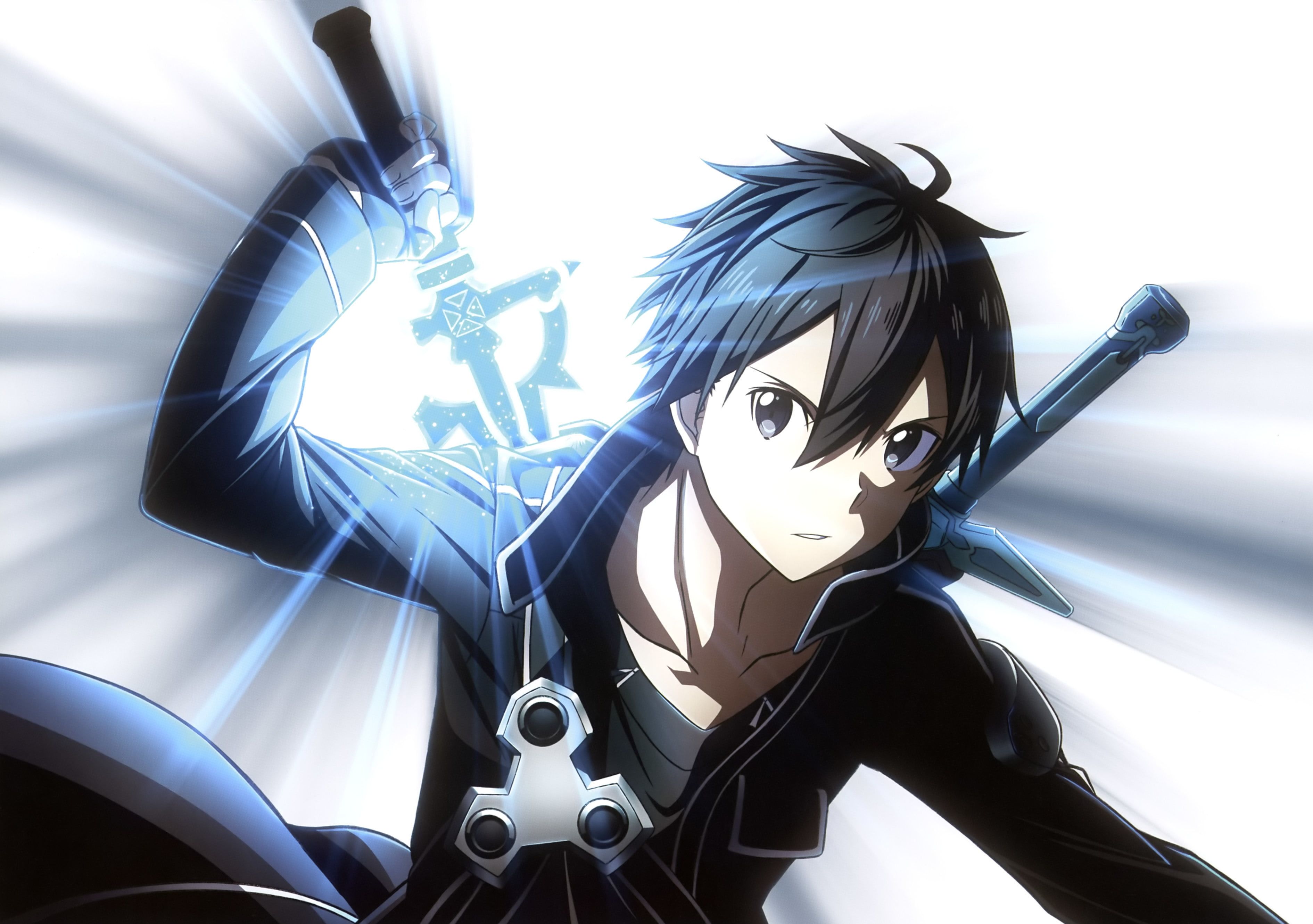 anime Sword Art Online #sword Kirigaya Kazuto Kirito (Sword Art Online) K #wallpaper #hdwallpape. Kirito sword, Sword art online yuuki, Sword art online kirito