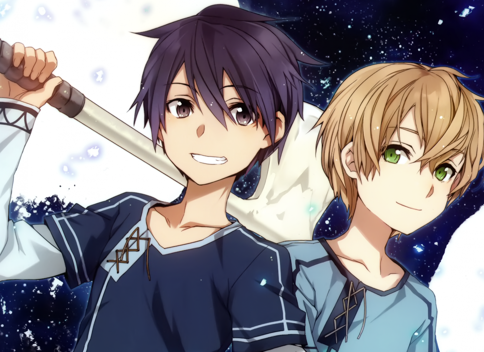 Eugeo, Kirito, Sword Art Online, Kirigaya Kazuto, Smiling Alicization Kirito And Eugeo