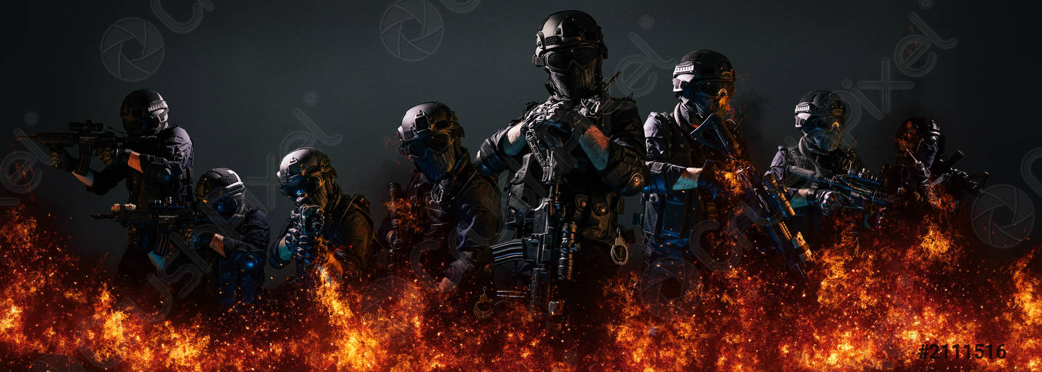 Special forces soldier police swat team member