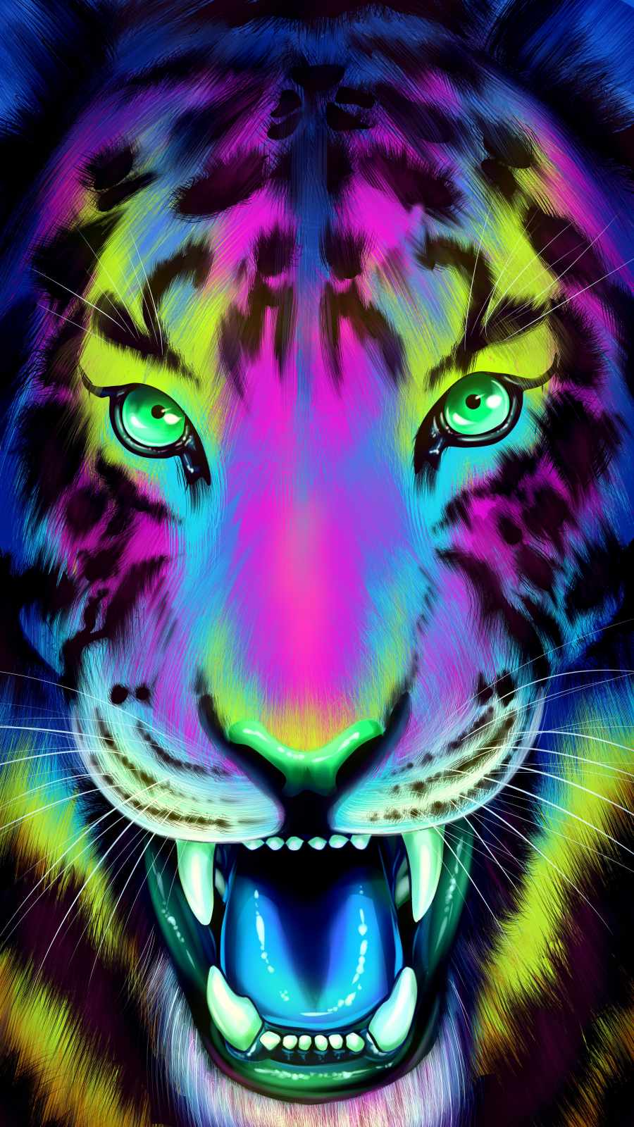 Colorful Tiger IPhone Wallpaper Wallpaper, iPhone Wallpaper