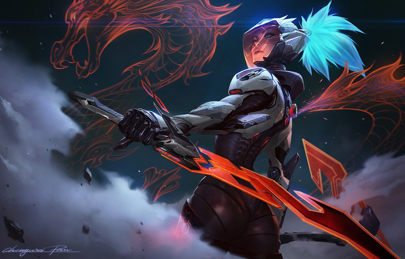 Wallpaper girl, Akali, League Of Legends image for desktop, section игры