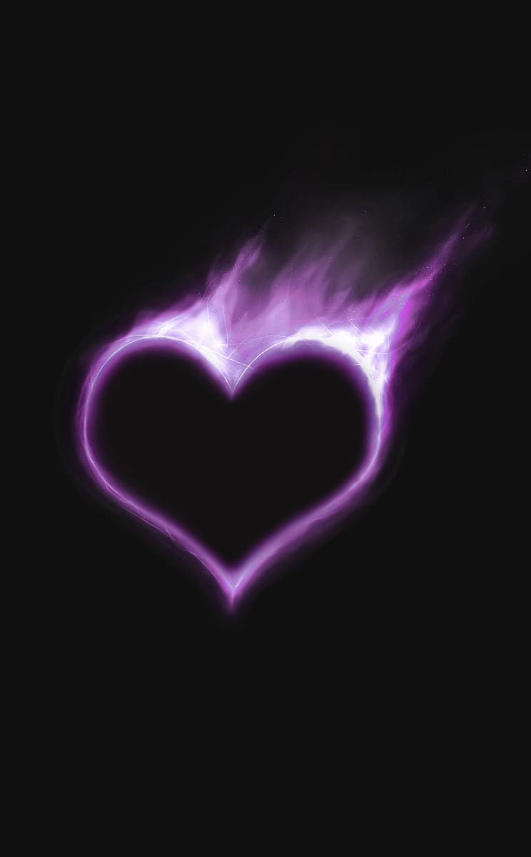 HD wallpaper purple heart illustration Artistic Love Black heart Shapevalentines day wallpaper, Best iPhone Wallpaper and iPhone background, WallpaperUpdate, Best iPhone Wallpaper and iPhone background