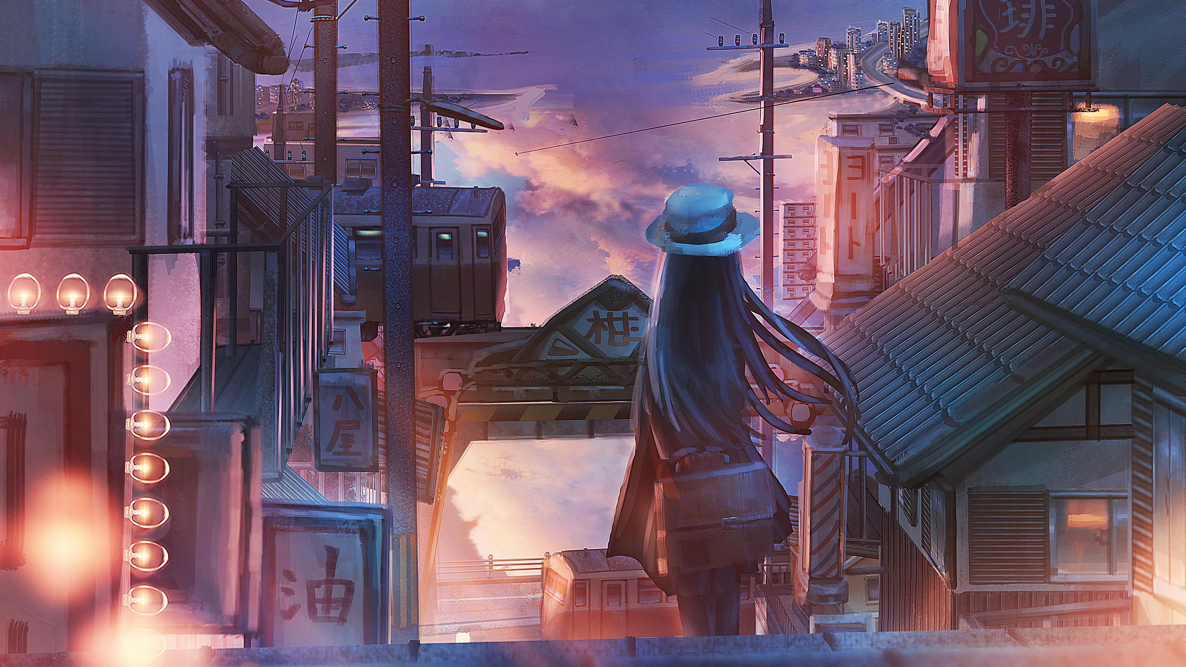 Girl In Nostalgic City Laptop HD HD 4k Wallpaper, Image, Background, Photo and Picture