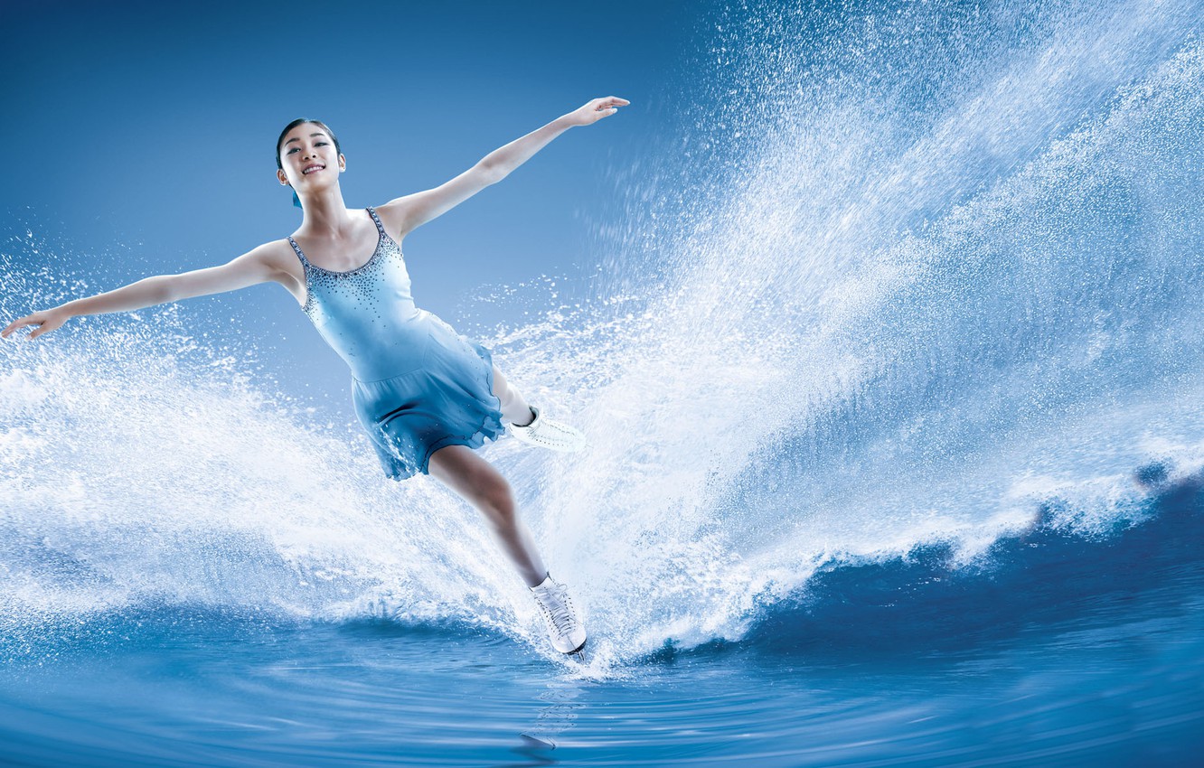 Wallpaper girls, figure, skating image for desktop, section спорт