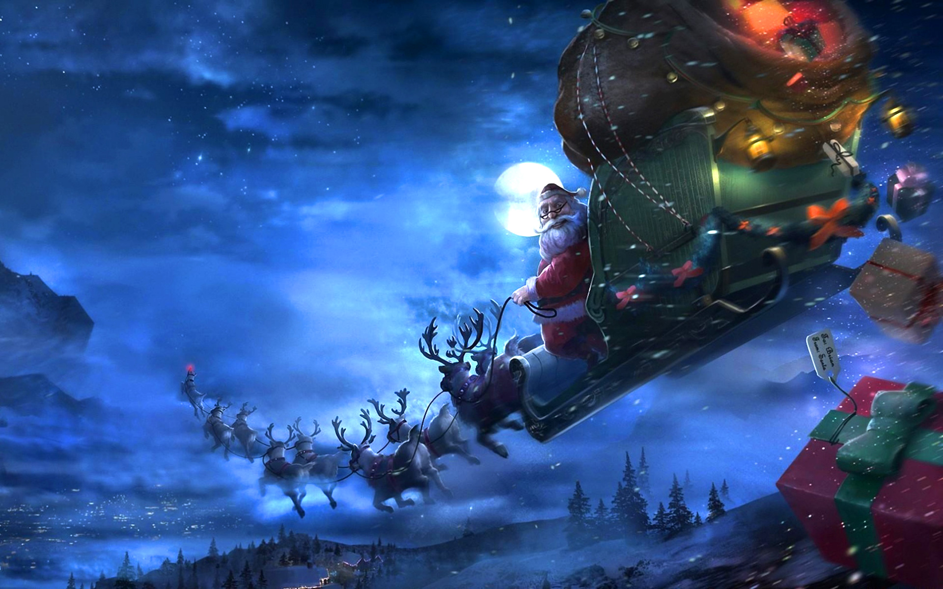Free download Santa Claus Is Coming To Town computer desktop wallpaper [1920x1200] for your Desktop, Mobile & Tablet. Explore Santa Claus Background. Christmas Santa Wallpaper, Santa Wallpaper for Desktop
