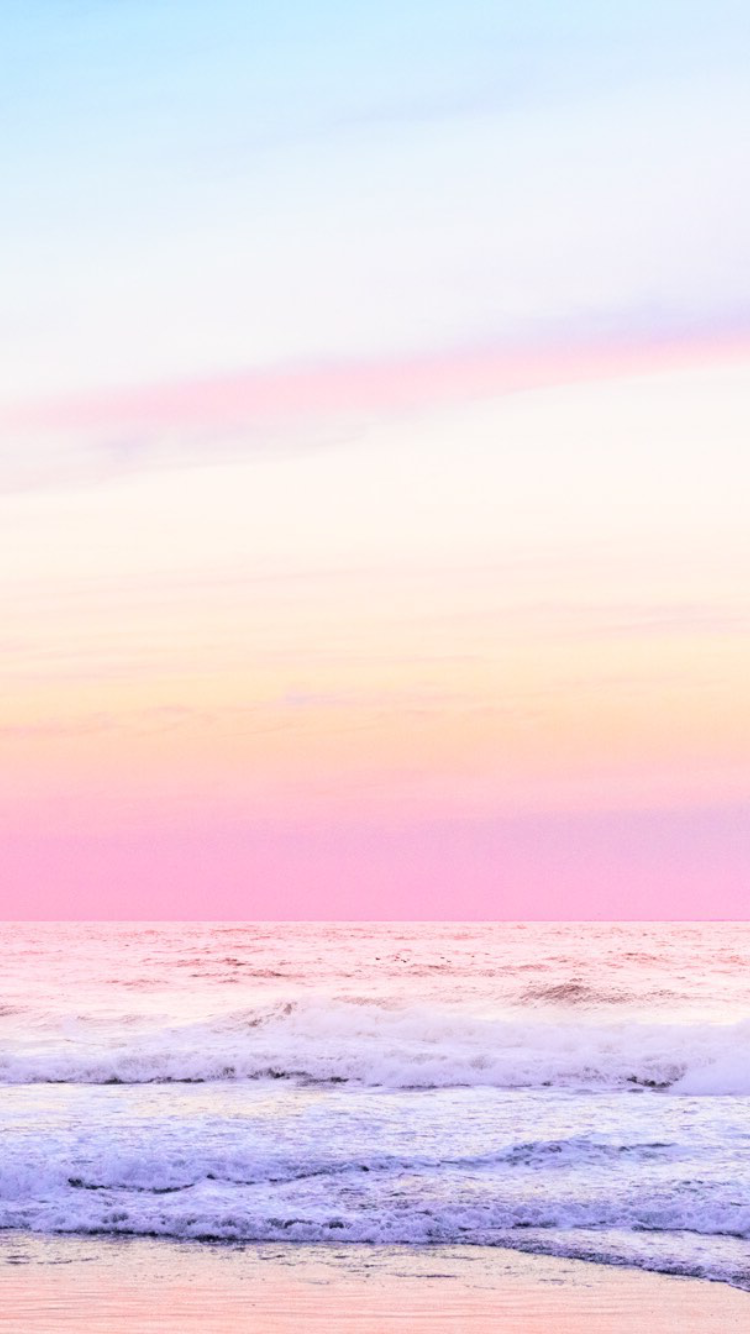 Pink skies with an beach view #beachviewpics. Beach wallpaper, Summer wallpaper, Ocean wallpaper
