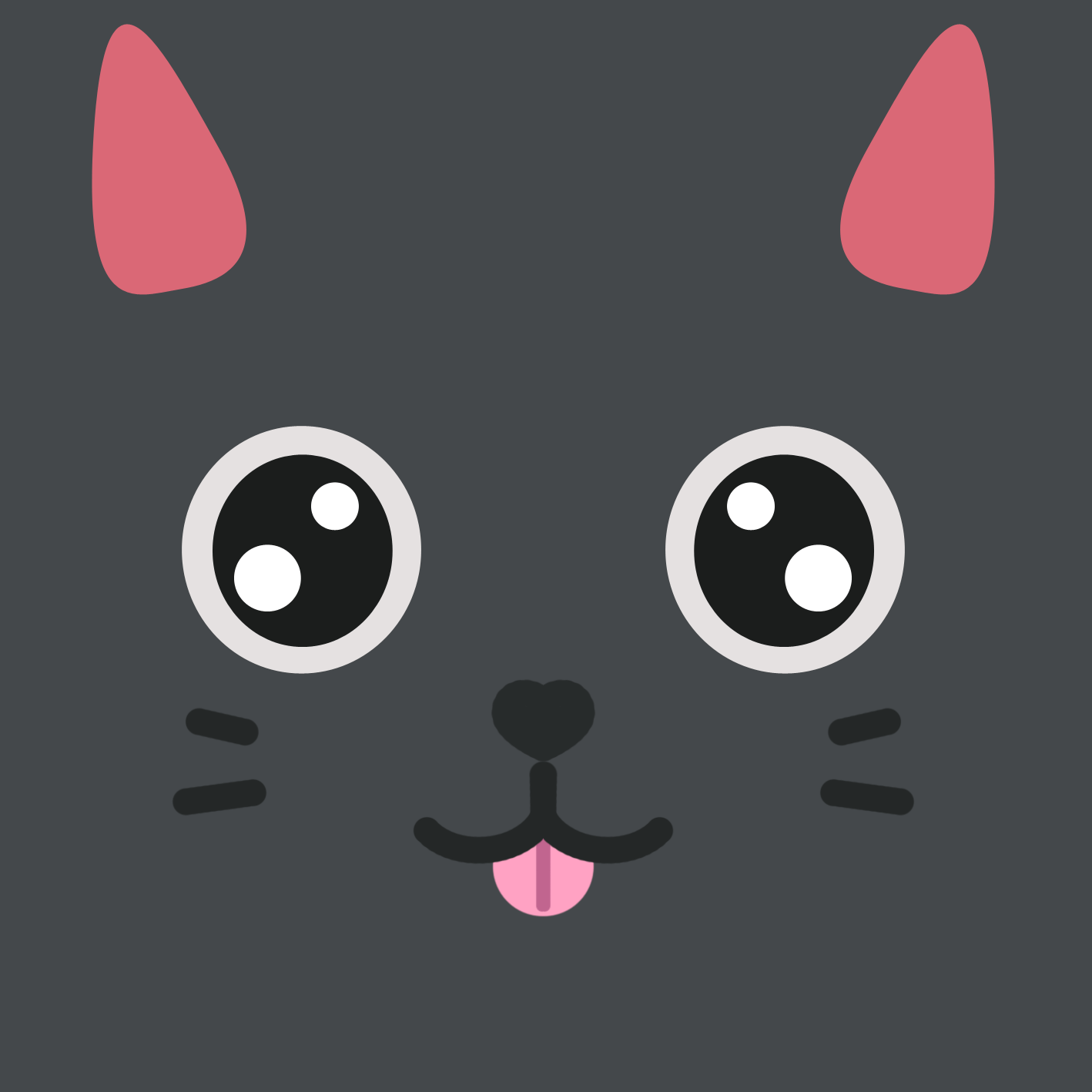 Cartoon Cat Face Wallpaper