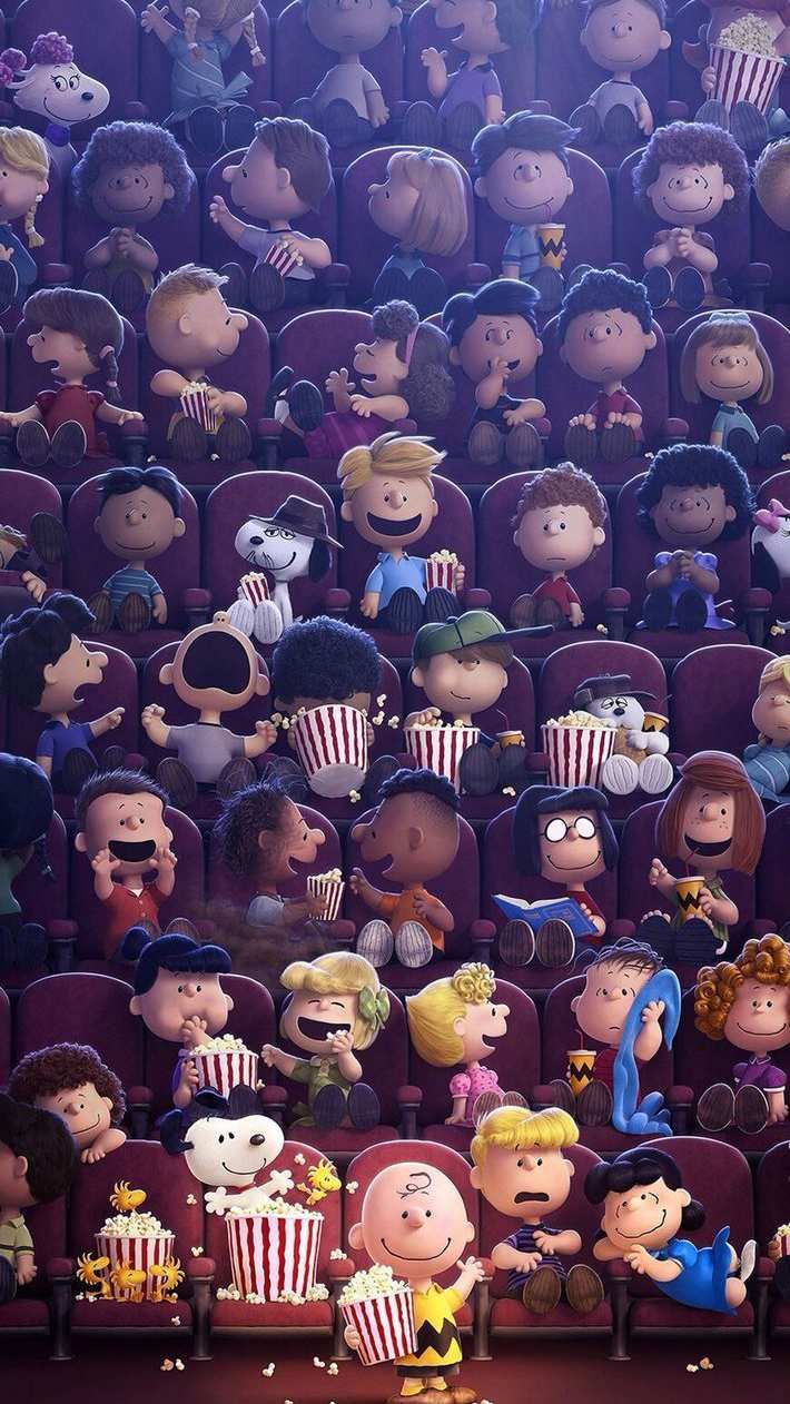 Cartoons watching Movie iPhone Wallpaper. Snoopy wallpaper, Funny iphone wallpaper, Peanuts movie