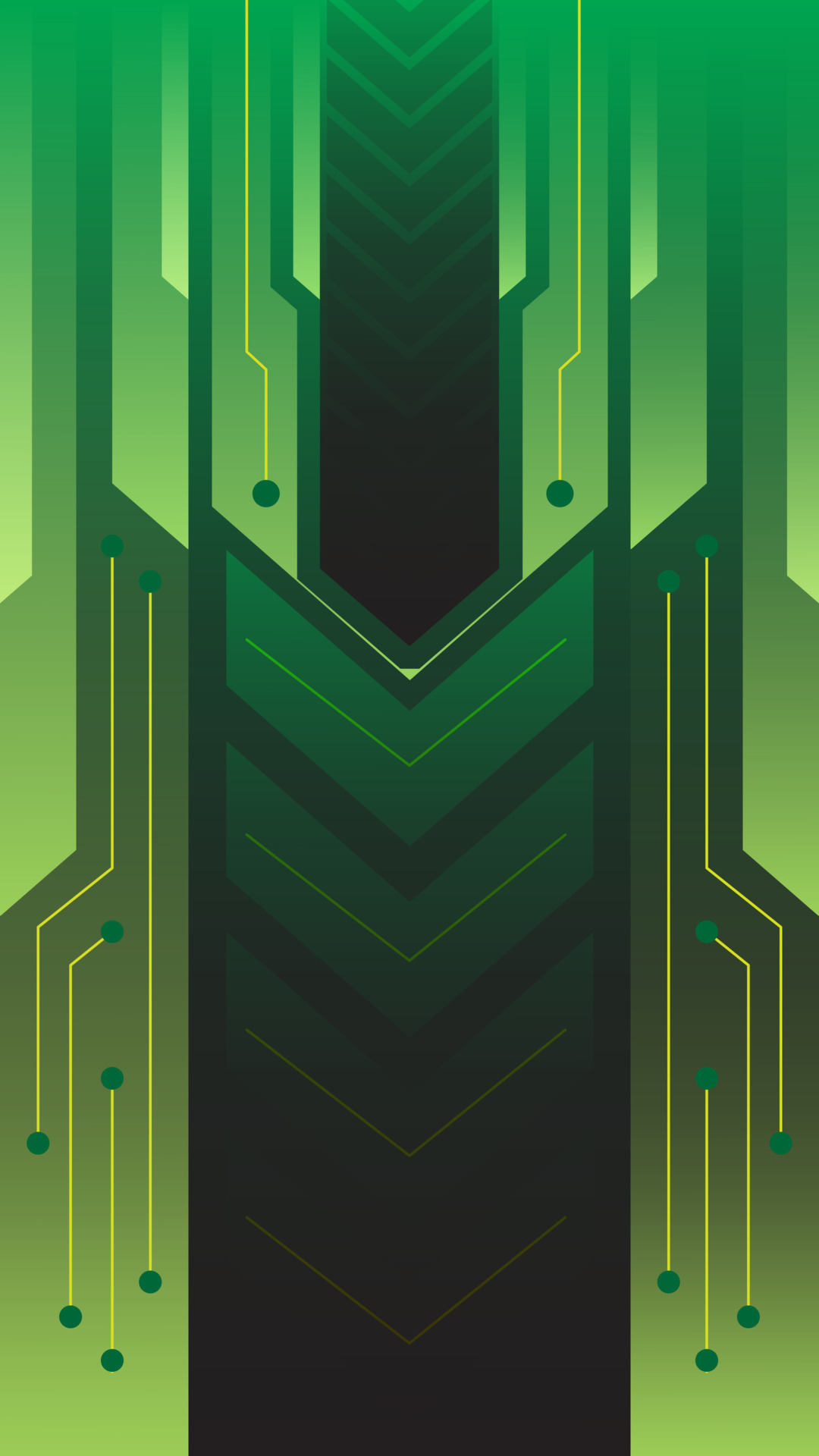 Phone wallpaper with Digital black and green art design with dark 4k style