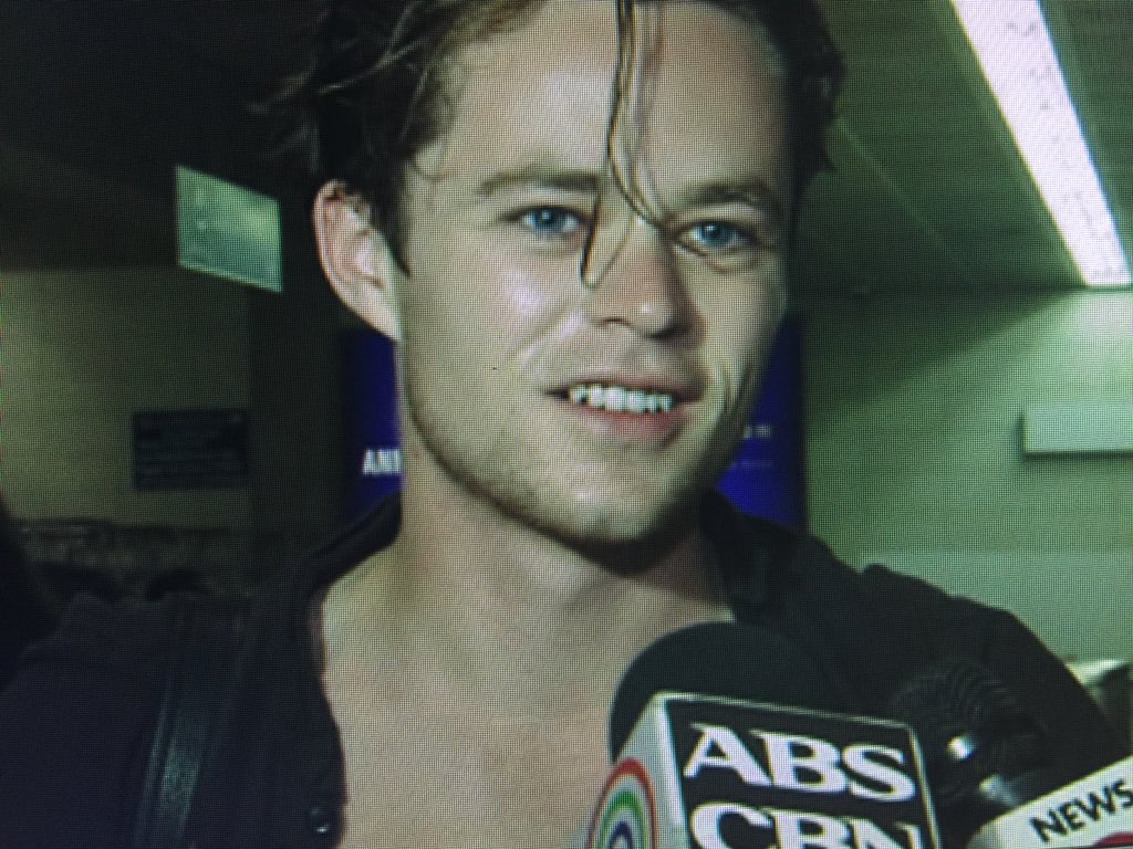 ABS CBN News Showbiz: Australian Actor Harrison Gilbertson Arrived In Manila For The Philippine Premiere Of The Movie FALLEN. Via