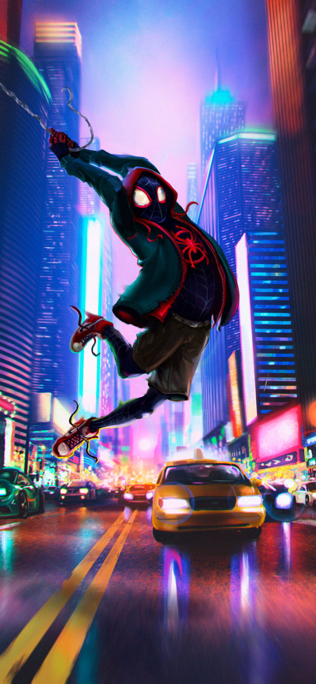 Spider Man In Spider Verse iPhone XS MAX HD 4k Wallpaper, Image, Background, Photo and Picture