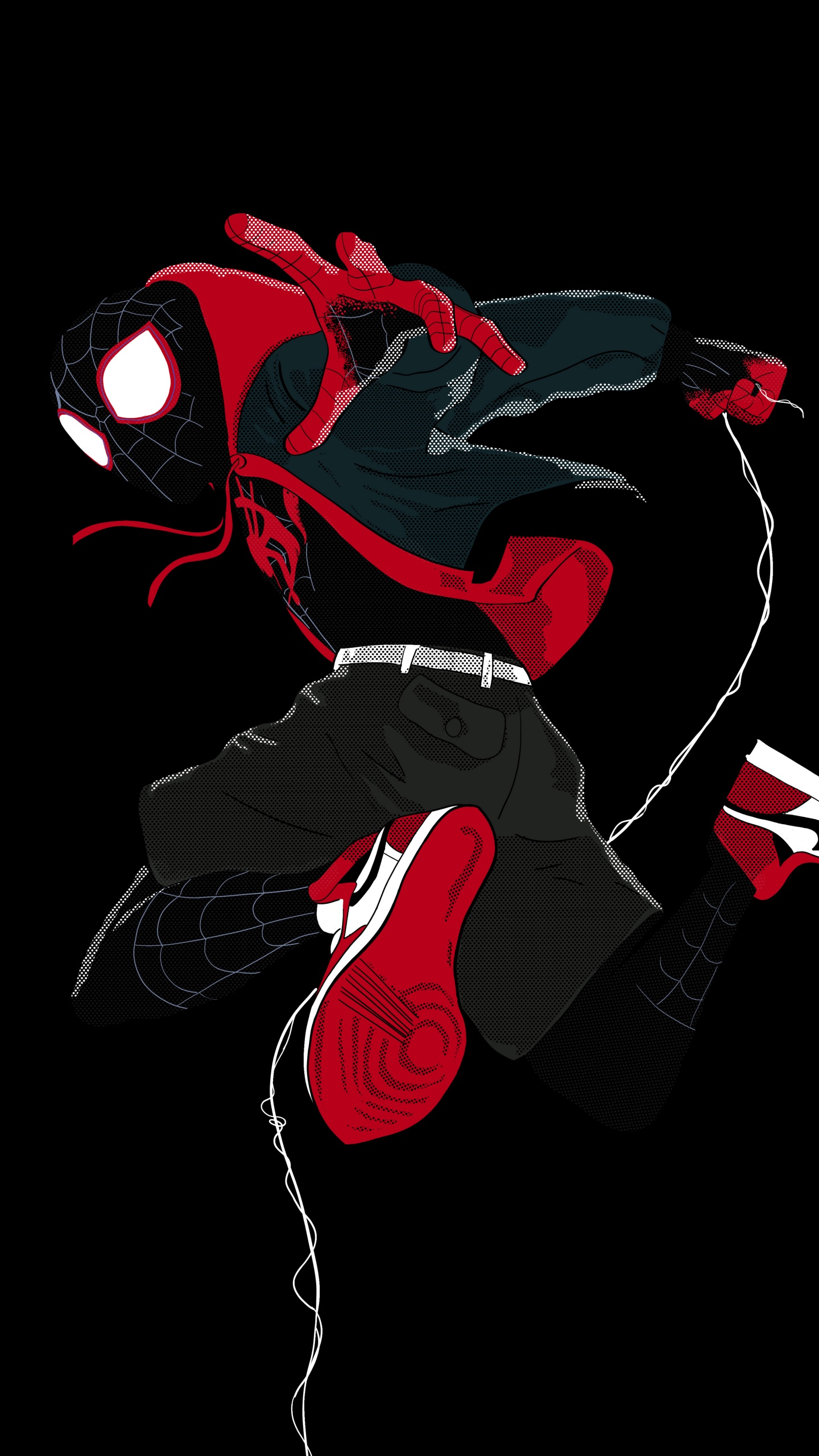 Miles Morales Wallpaper 4K, Spider Man: Into The Spider Verse, 5K, 8K, Black Dark