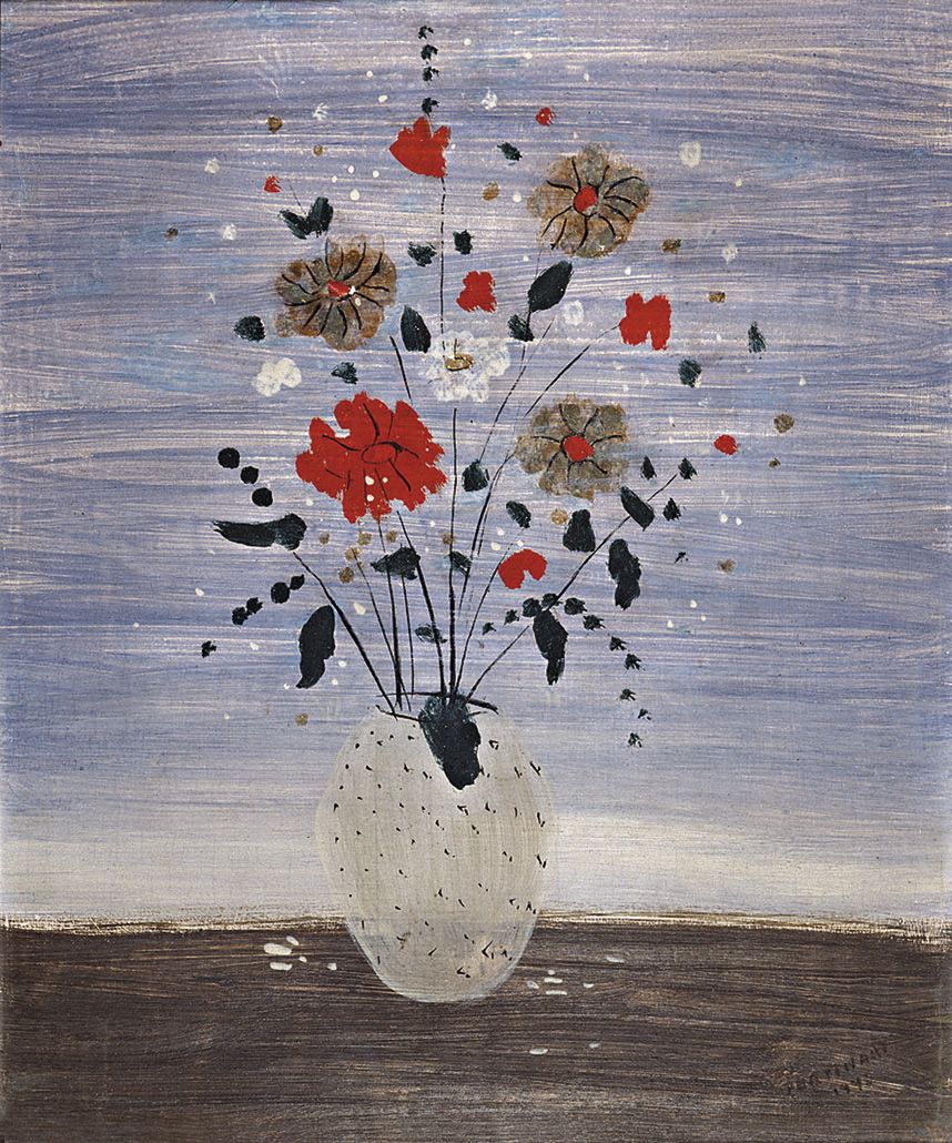 Vaso De Flores 1942 (pintura A Têmpera Sobre Madeira) Cândido Portinari Biblioteca Work Portinari. Candido Portinari, Ilustrações, Desenho