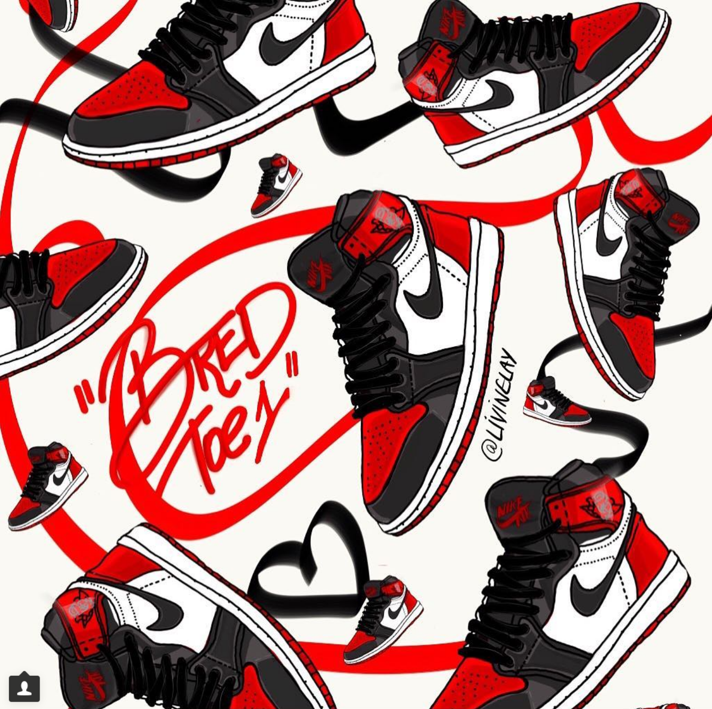 Jordan Design Jordan 1 Bred Toe