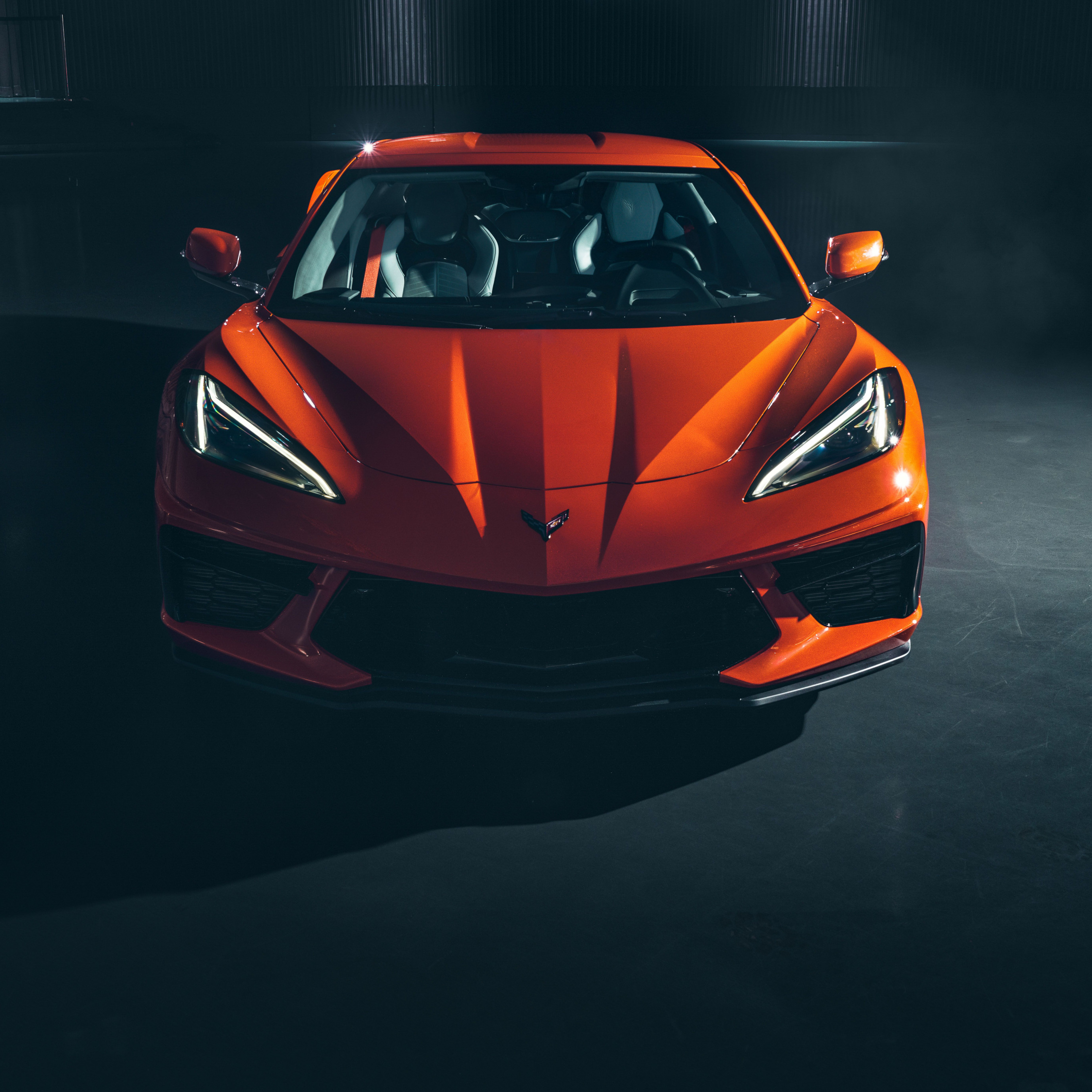 Download 2020 Chevrolet Corvette Stingray C8, sports car wallpaper, 2248x2248, iPad Air, iPad Air 2, iPad 3, iPad 4, iPad mini 2, iPad mini 3