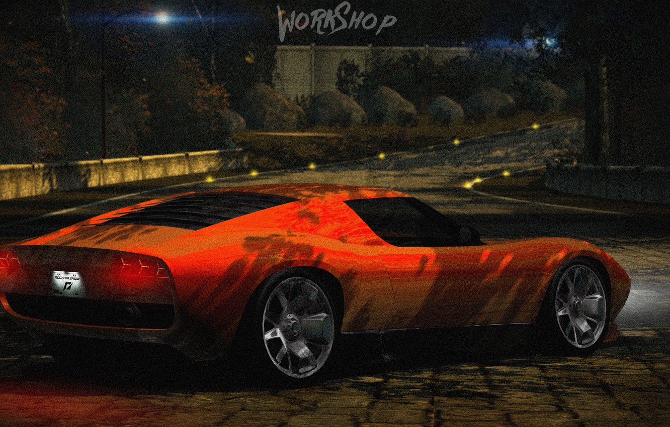 Wallpaper Park, orange, Need for speed world, Lamborghini Miura Concept image for desktop, section игры