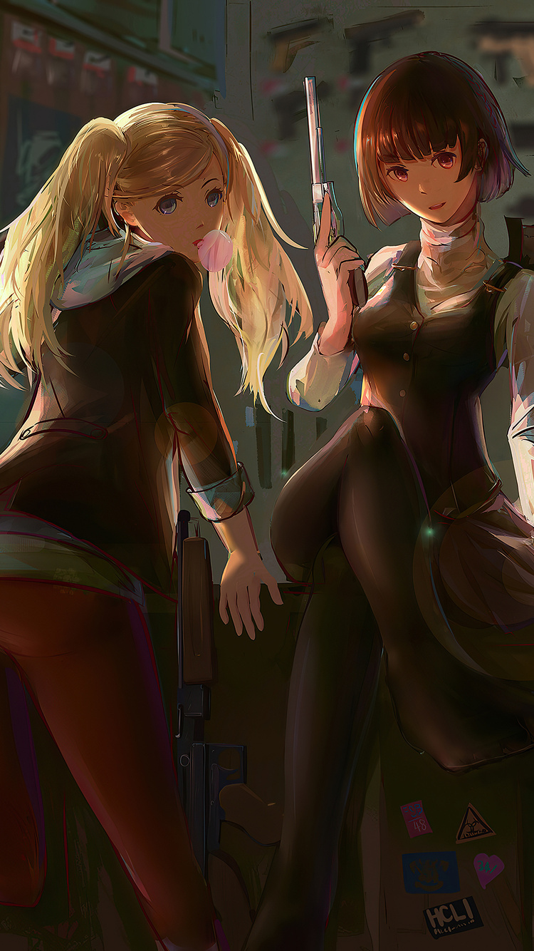 Persona 5 Makoto NiijimaOkumura HaruSakura FutabaAnn Takamak iPhone 6, iPhone 6S, iPhone 7 HD 4k Wallpaper, Image, Background, Photo and Picture