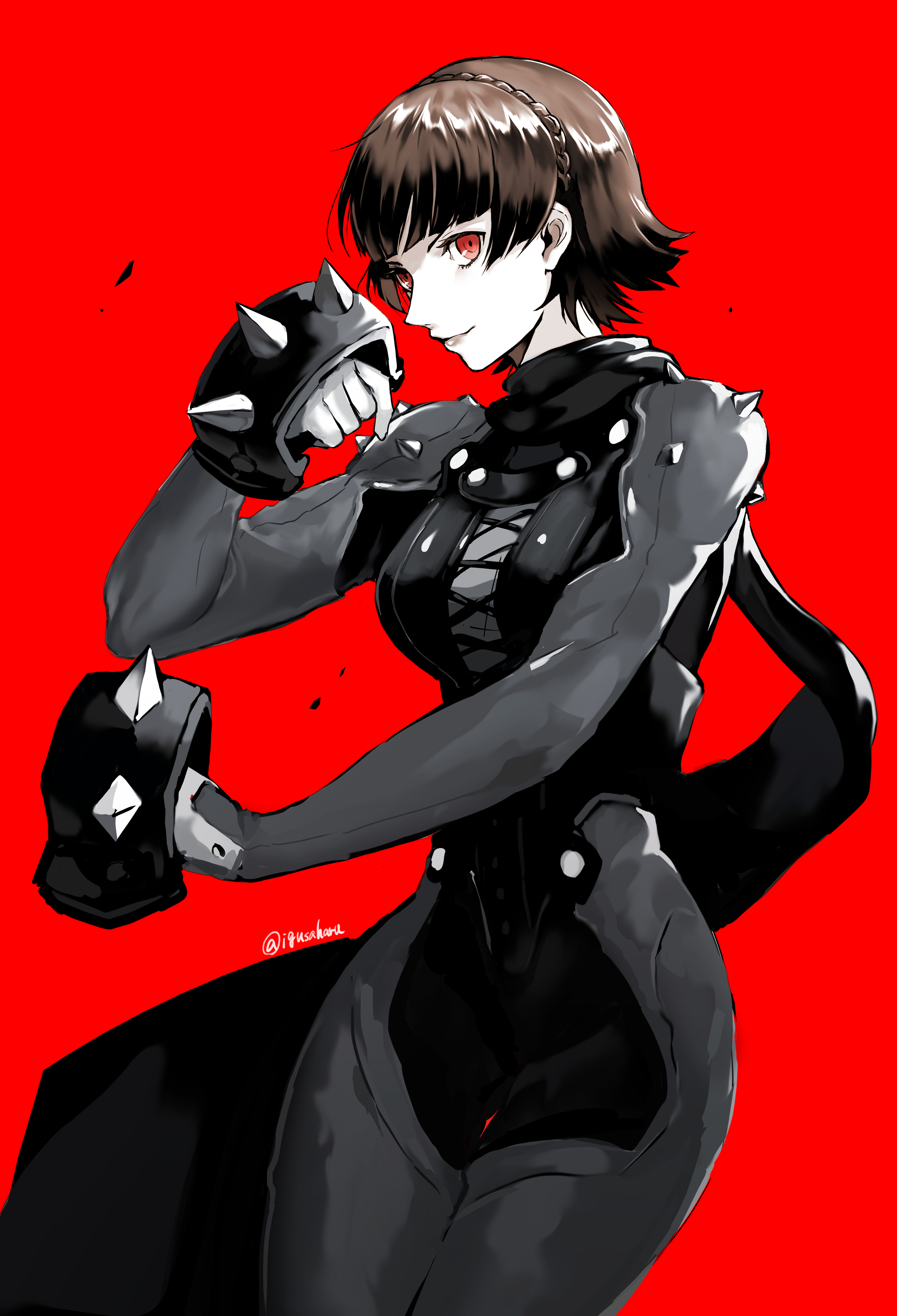 niijima makoto (persona and 1 more) drawn