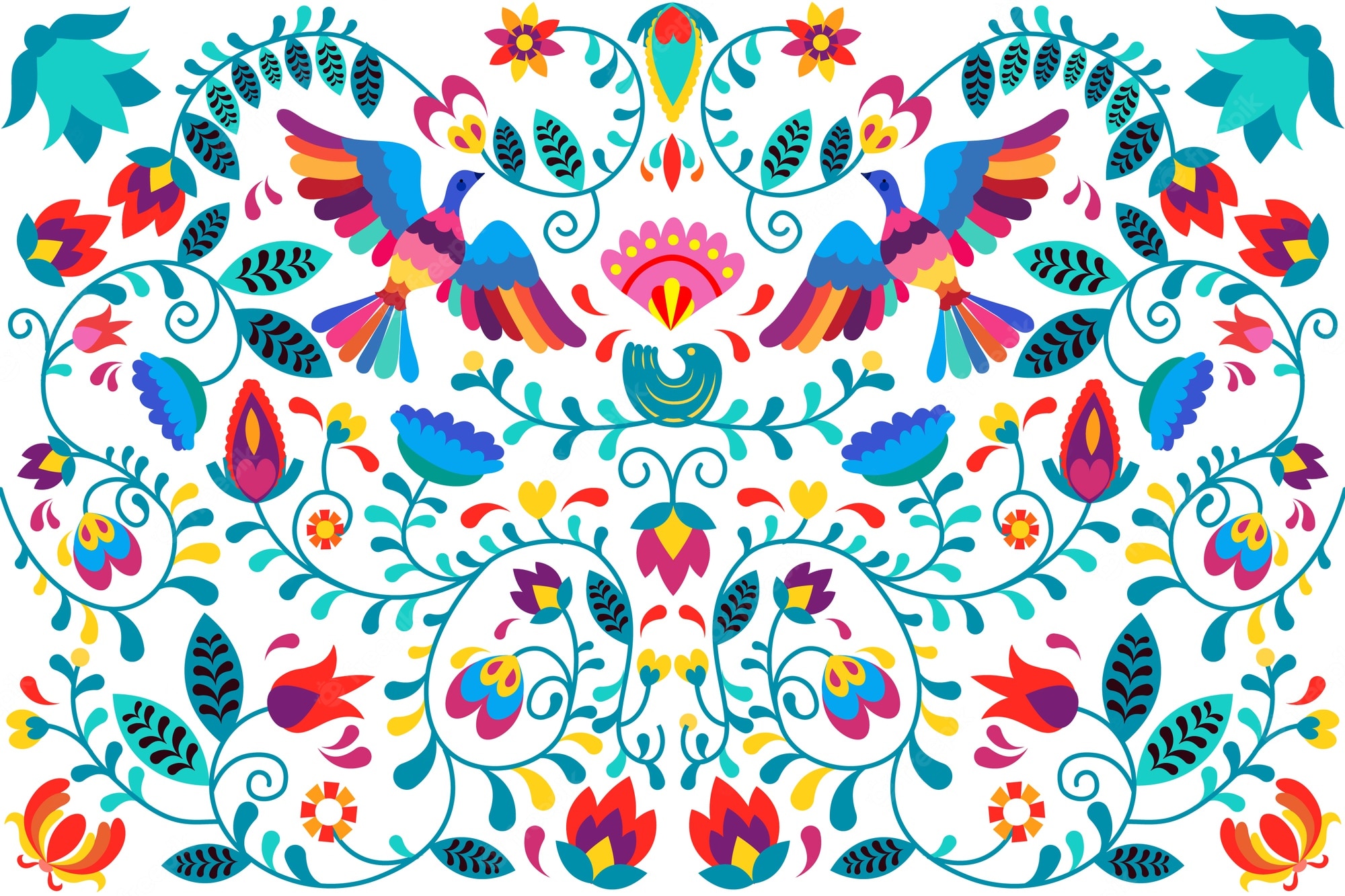 Colorful Mexican Background Image. Free Vectors, & PSD
