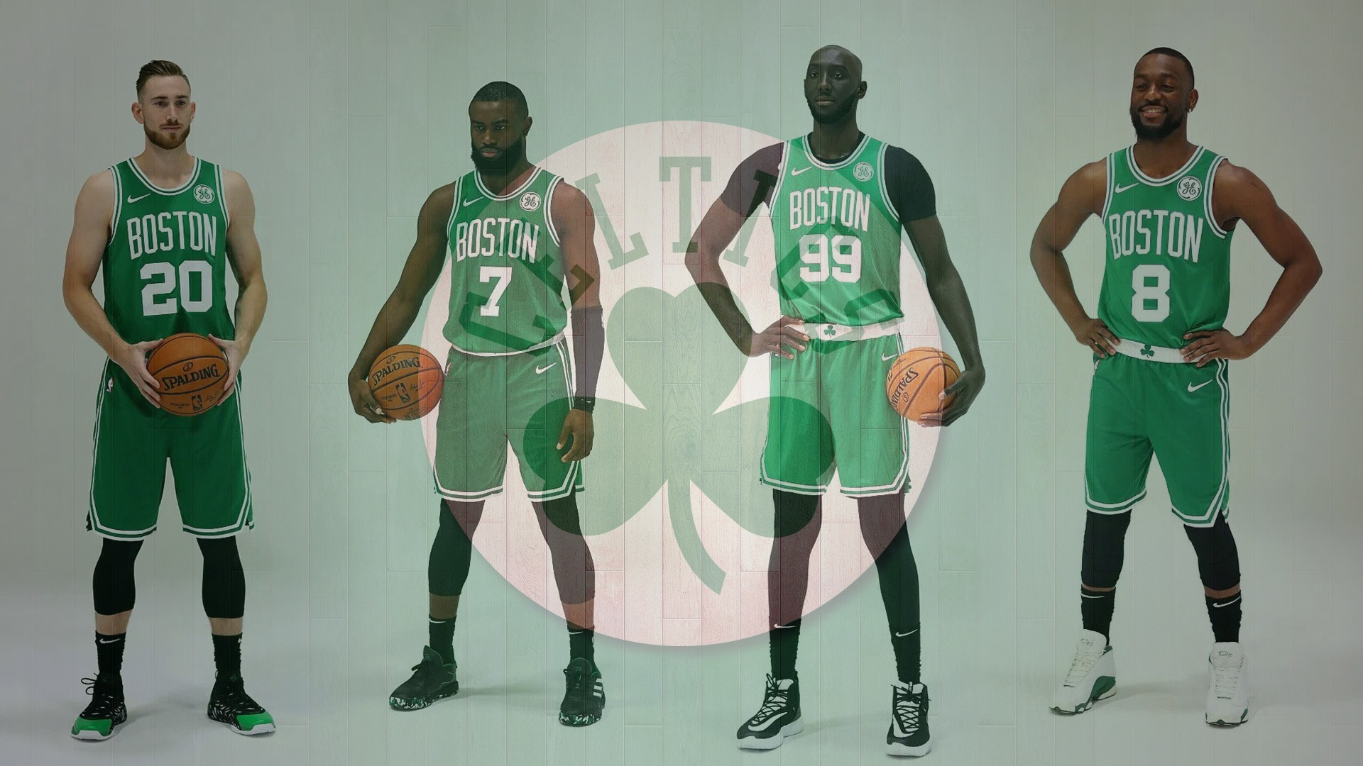 Boston Celtics Players and Logo for NBA Wallpaper Wallpaper. Wallpaper Download. High Resolution Wallpaper