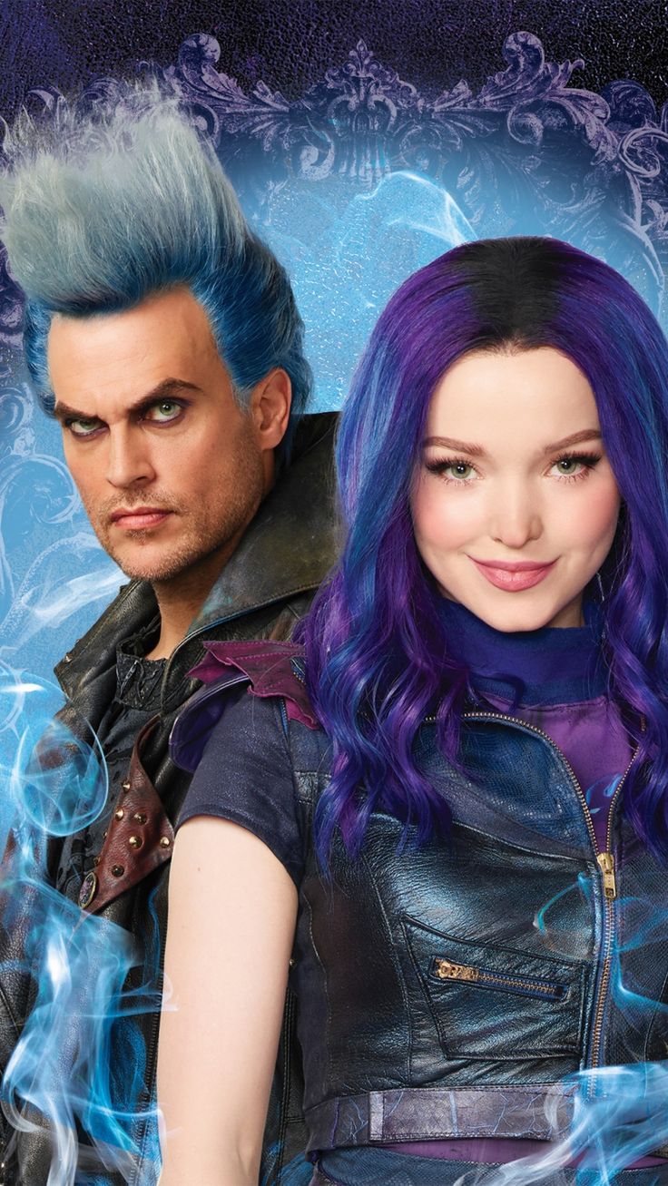 Disney Descendants 3 Mal and Hades phone wallpaper. Disney descendants movie, Disney descendants, Disney descendants 3