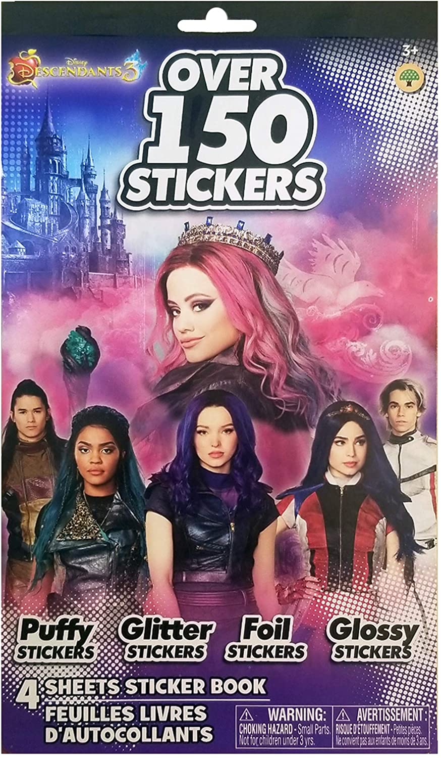 Descendants 3 Movie Sticker Book Over 150 Stickers Featuring Mal Audrey and More, Toys & Games
