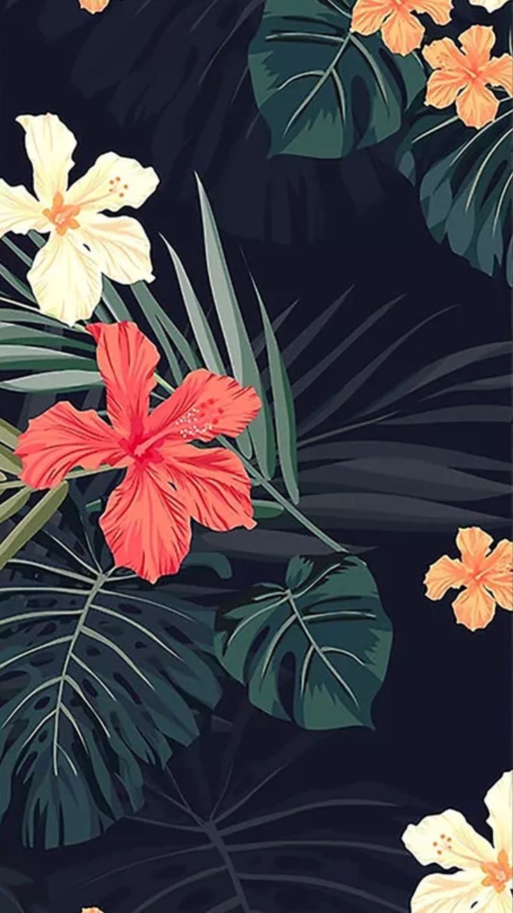 tropical update. Flowery wallpaper, Wallpaper iphone summer, Floral wallpaper