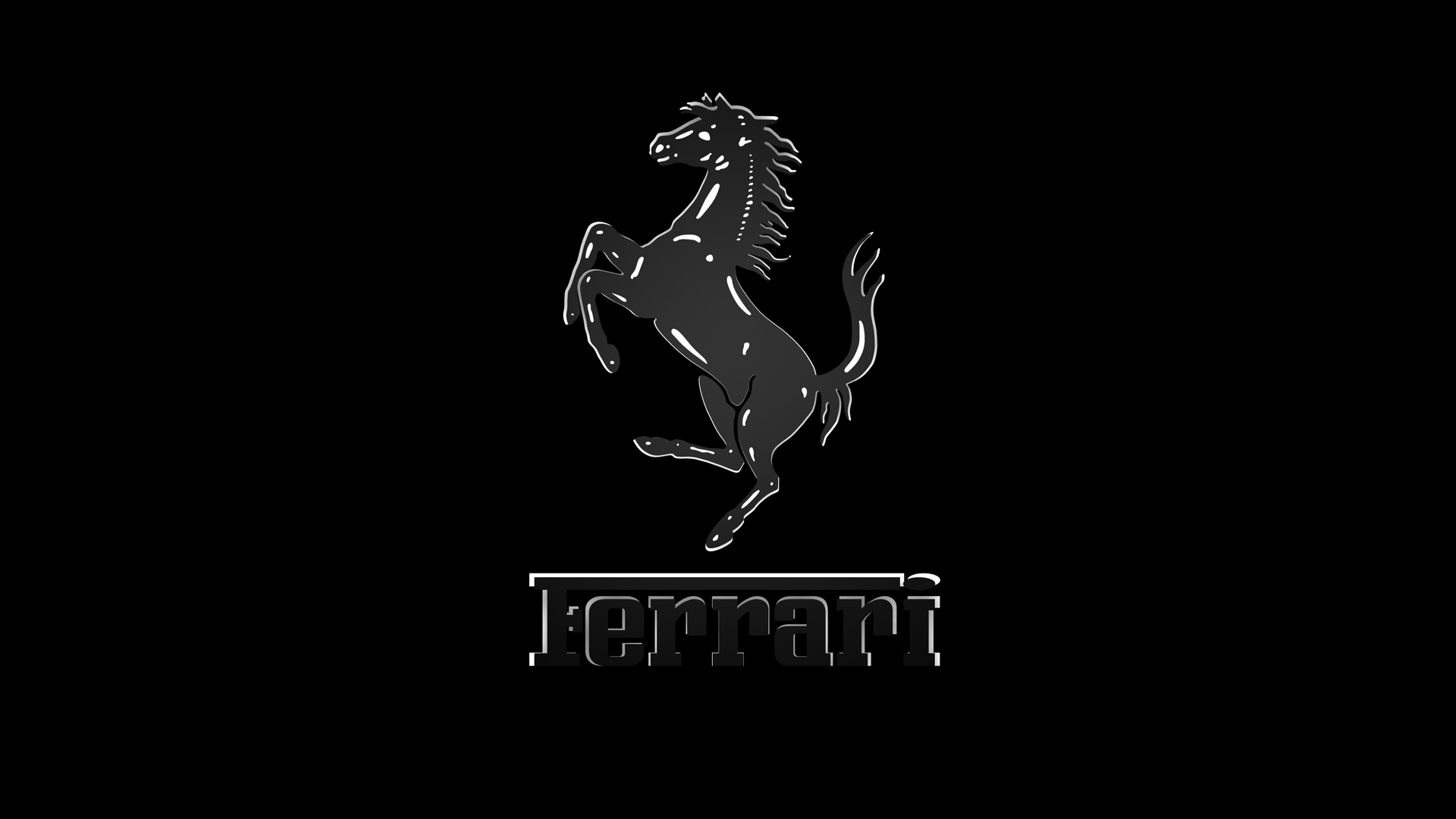 Wallpaper Ferrari, Logo, Ferrari, Emblem for mobile and desktop, section  минимализм, resolution 1920x1080 - download