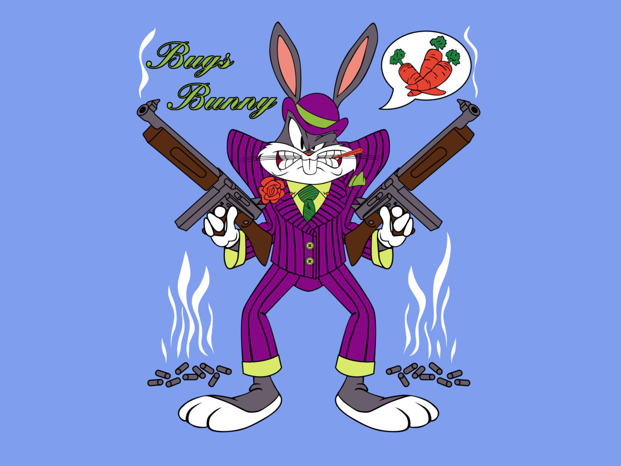 Looney Tunes Cartoon Bugs Bunny Gangster Desktop Background Free Download For Windows 3840x2400, Wallpaper13.com