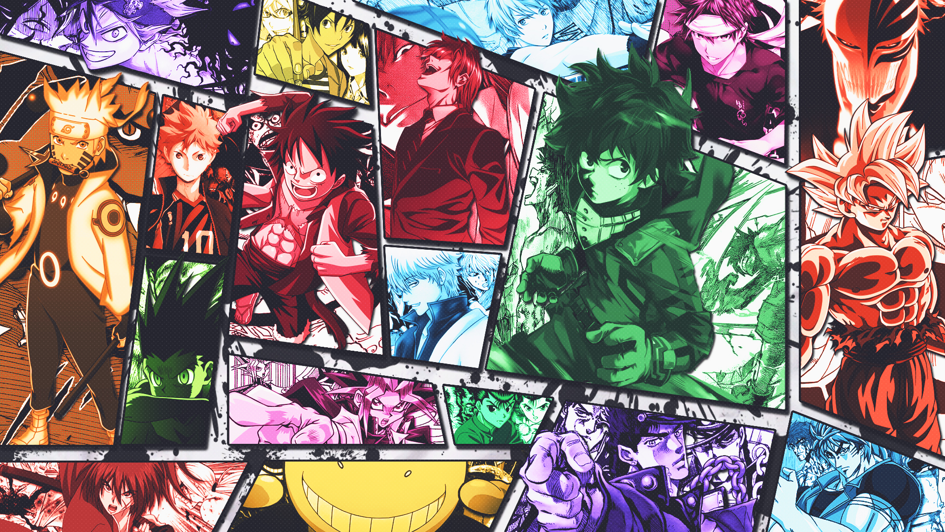 Asta Black Clover Black Clover Death Note Dragon Ball Goku Izuku Midoriya Light Yagami Monkey D Luff Wallpaper:1920x1080