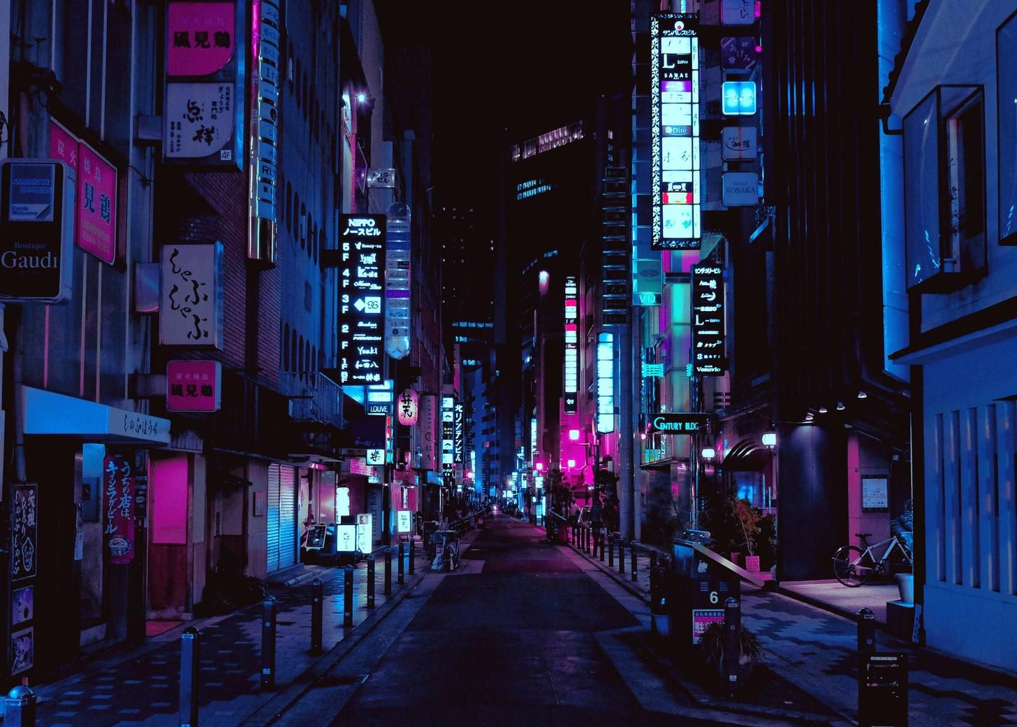 Saw a few pics in this style here. Gave it a try with this shot I took in Osaka. Neon wallpaper, Neon aesthetic, Aesthetic wallpaper