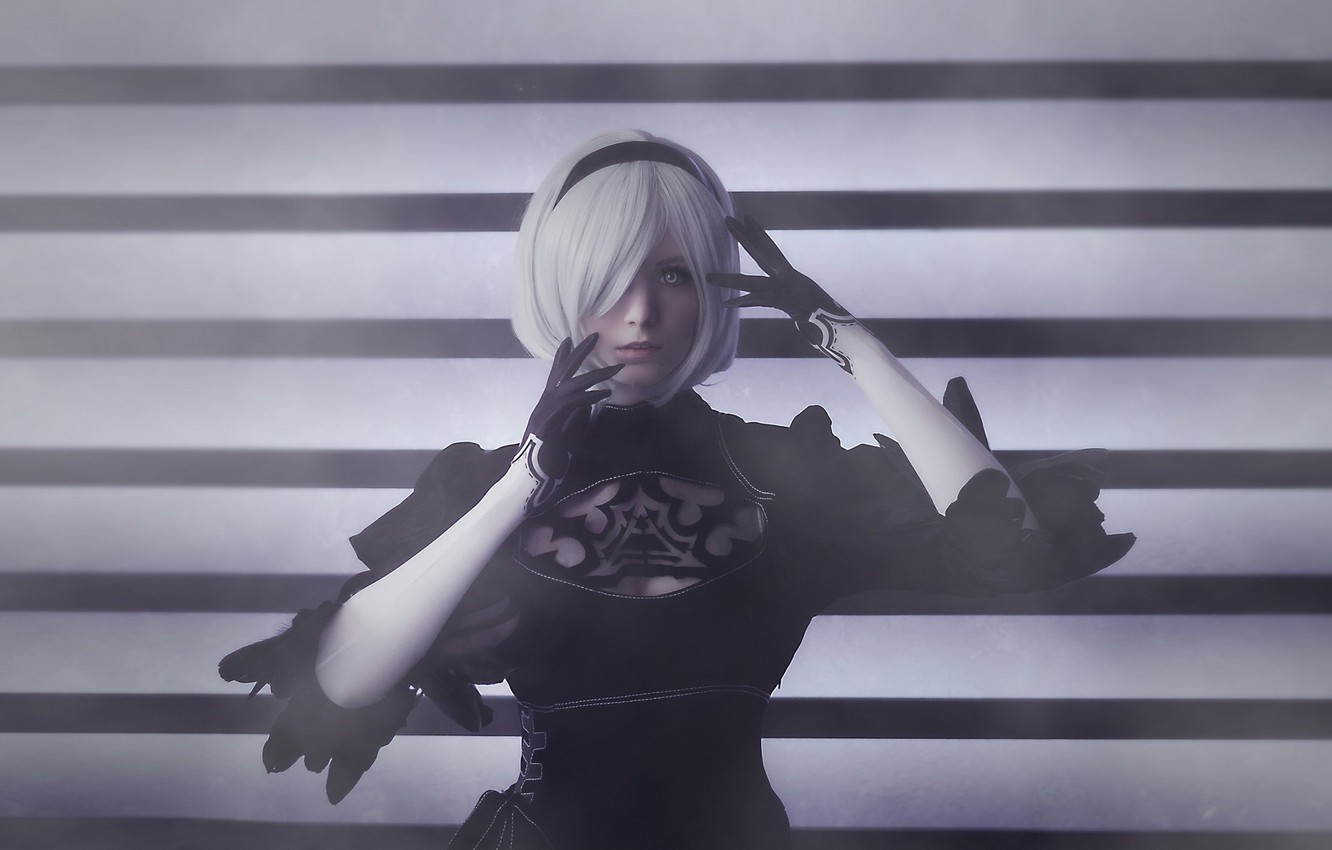 Wallpaper cosplay, Nier Automata, 2B, No. 2 Yorha image for desktop, section стиль