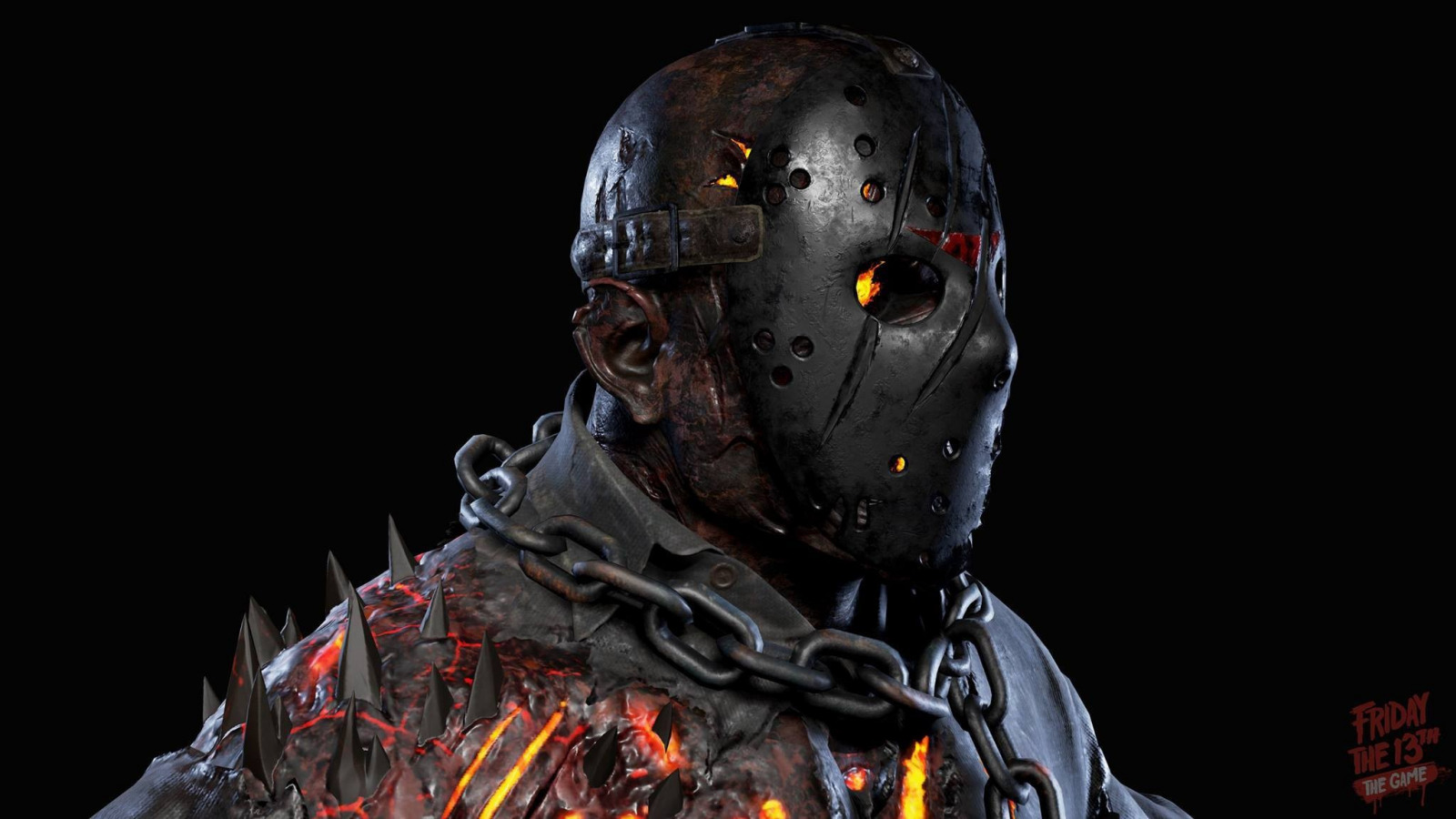 Download wallpaper demon, Jason Voorhees, game, monster, devil, fear, assassin, evil, mask, strong, Friday The 13th, Jason, oni, Friday The 13th The Game, section games in resolution 1600x900