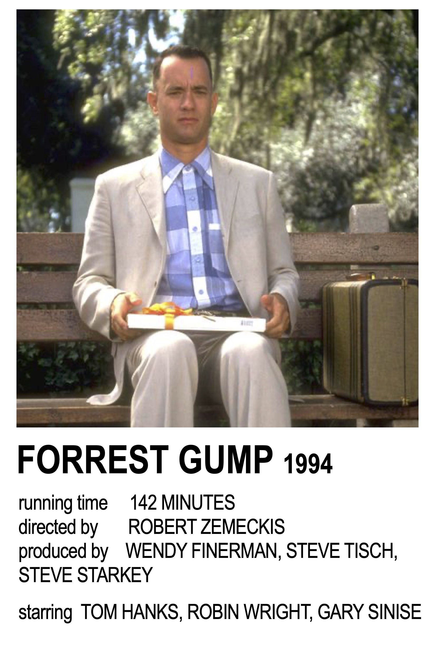 Forrest Gump Polaroid. Forrest gump, Zemeckis, Gary sinise