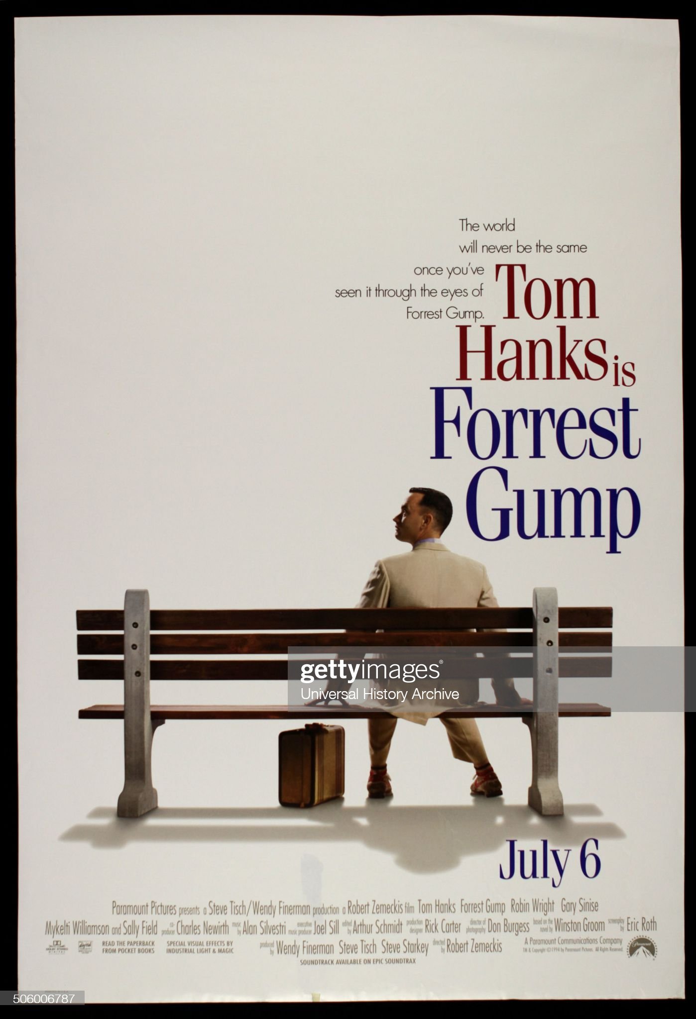 Forrest Gump a 1994 American epic romantic comedy film starring Tom. News Photo