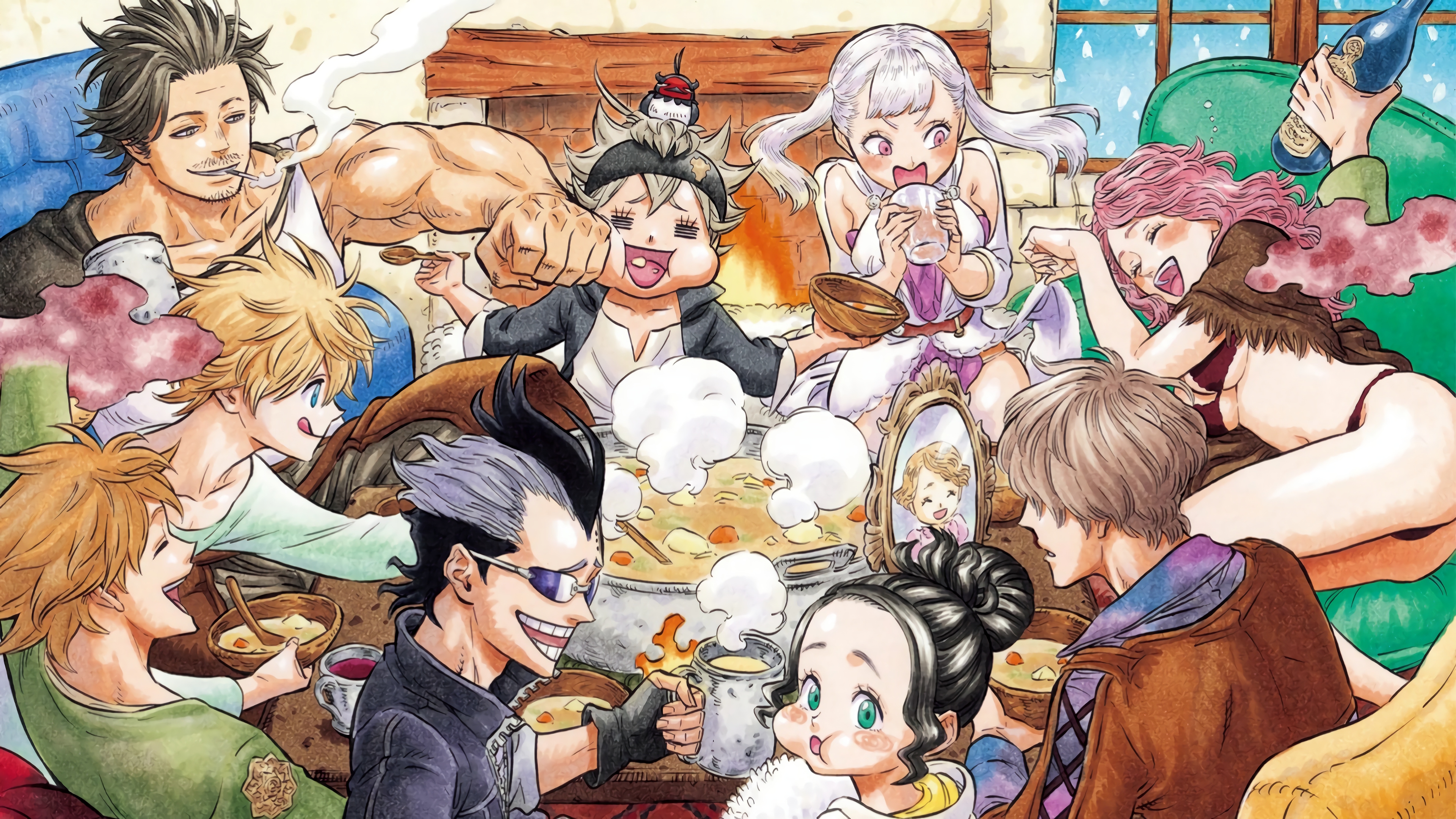 Black Bull Dinner Party Black Clover 4K