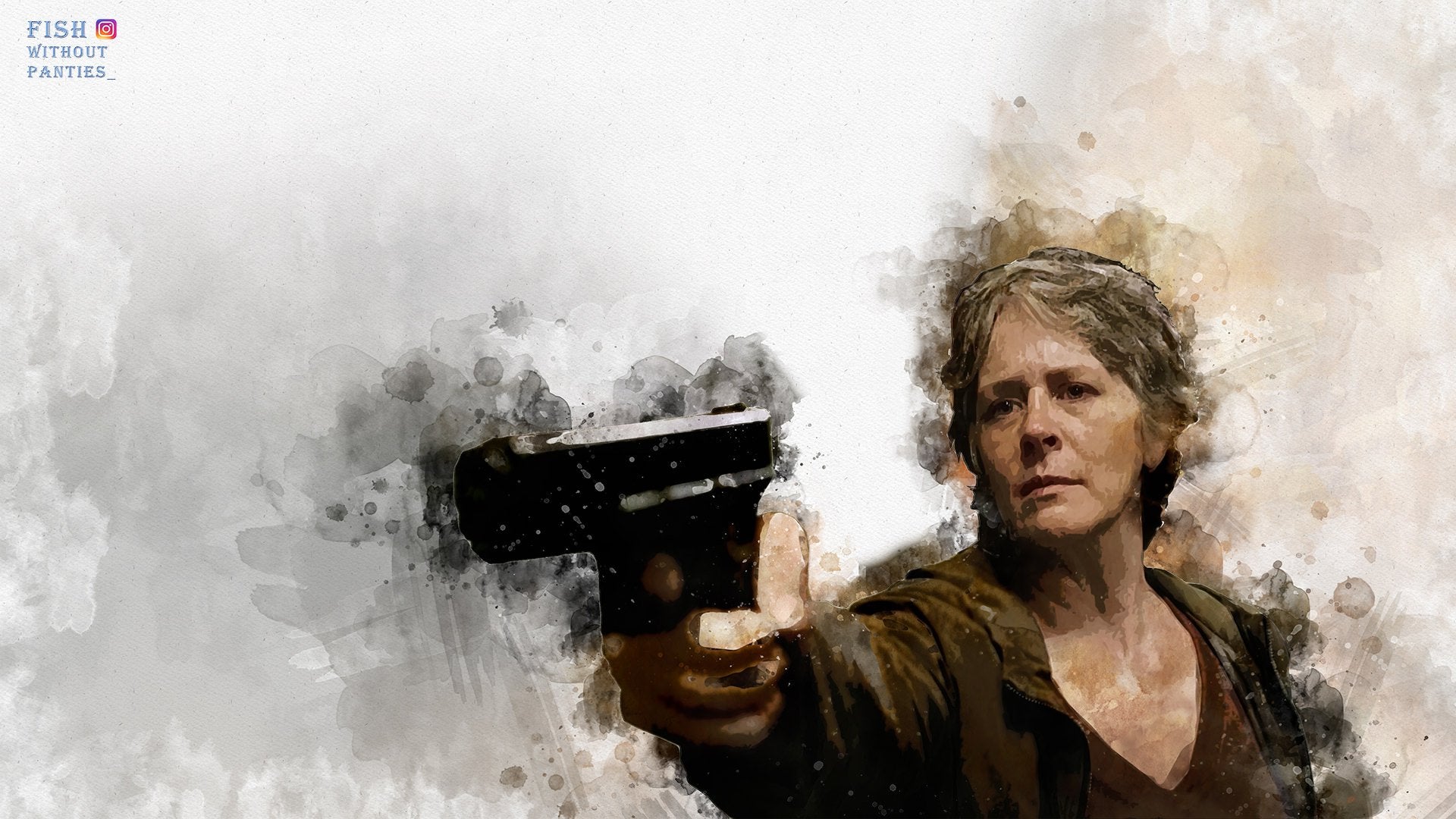 Carol Pelletier, the Walking Dead, digital poster (1920x1080)