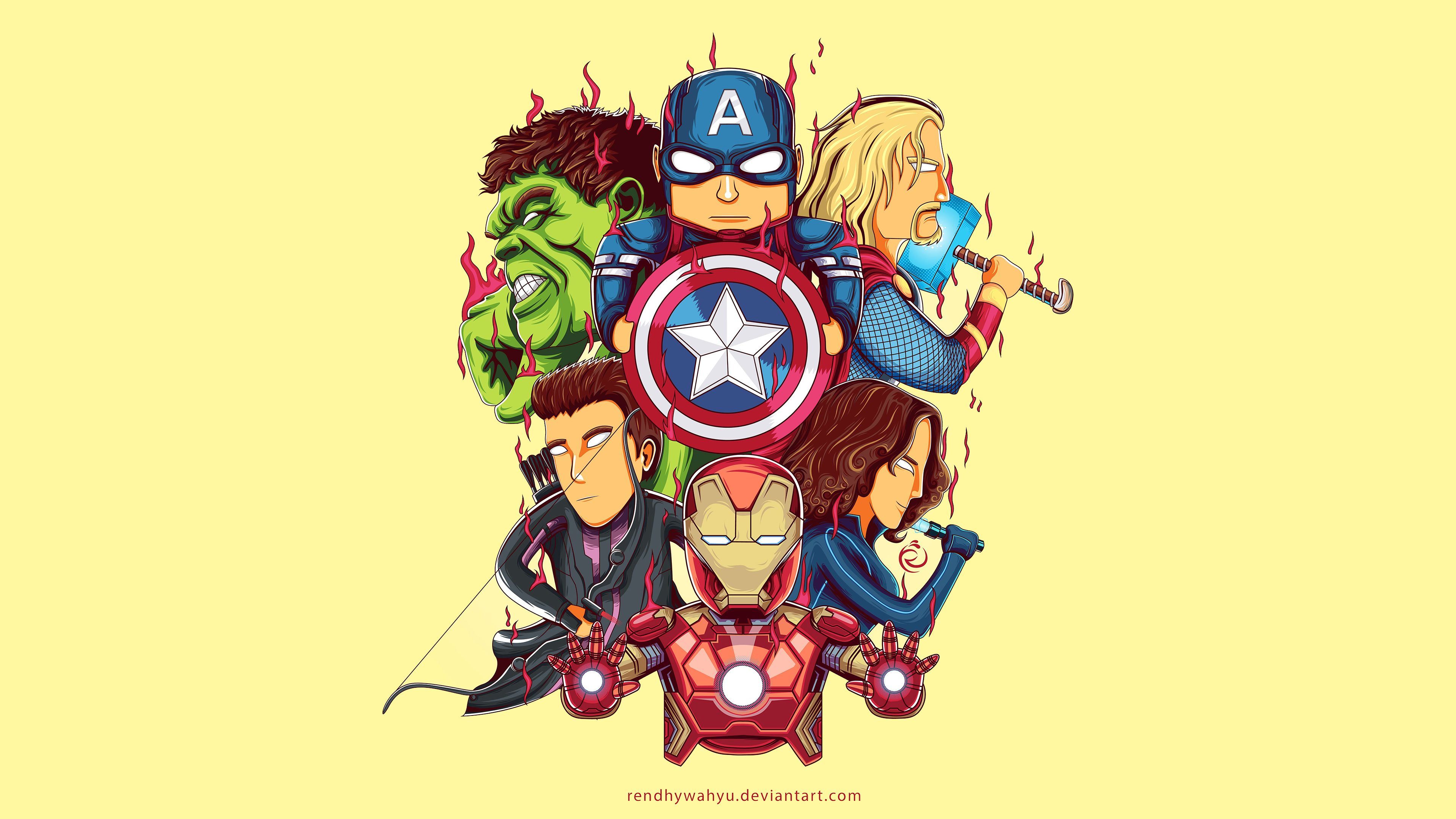 Animated Avengers Wallpaper