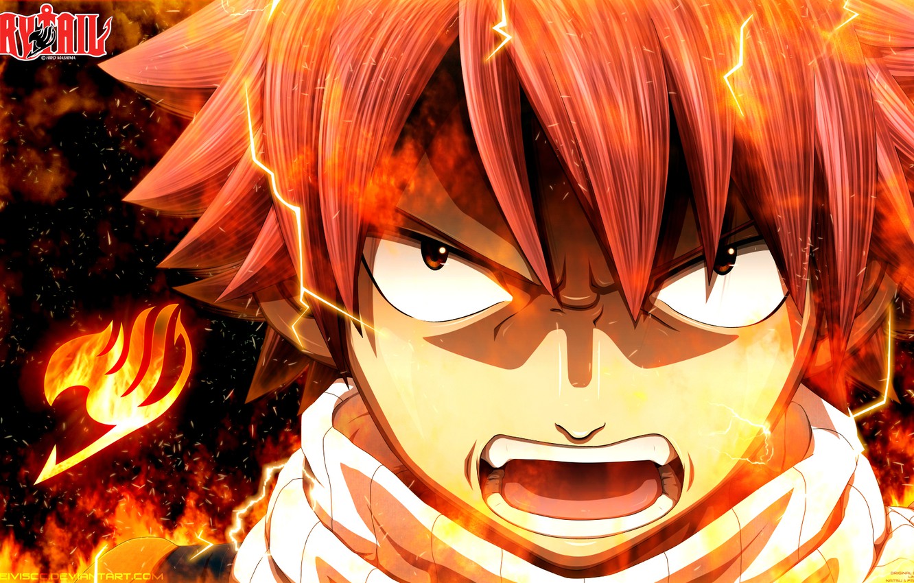 Wallpaper fire, flame, anime, art, rage, Fairy Tail, Tale of fairy tail, Natsu Dragneel, deiviscc image for desktop, section сёдзё