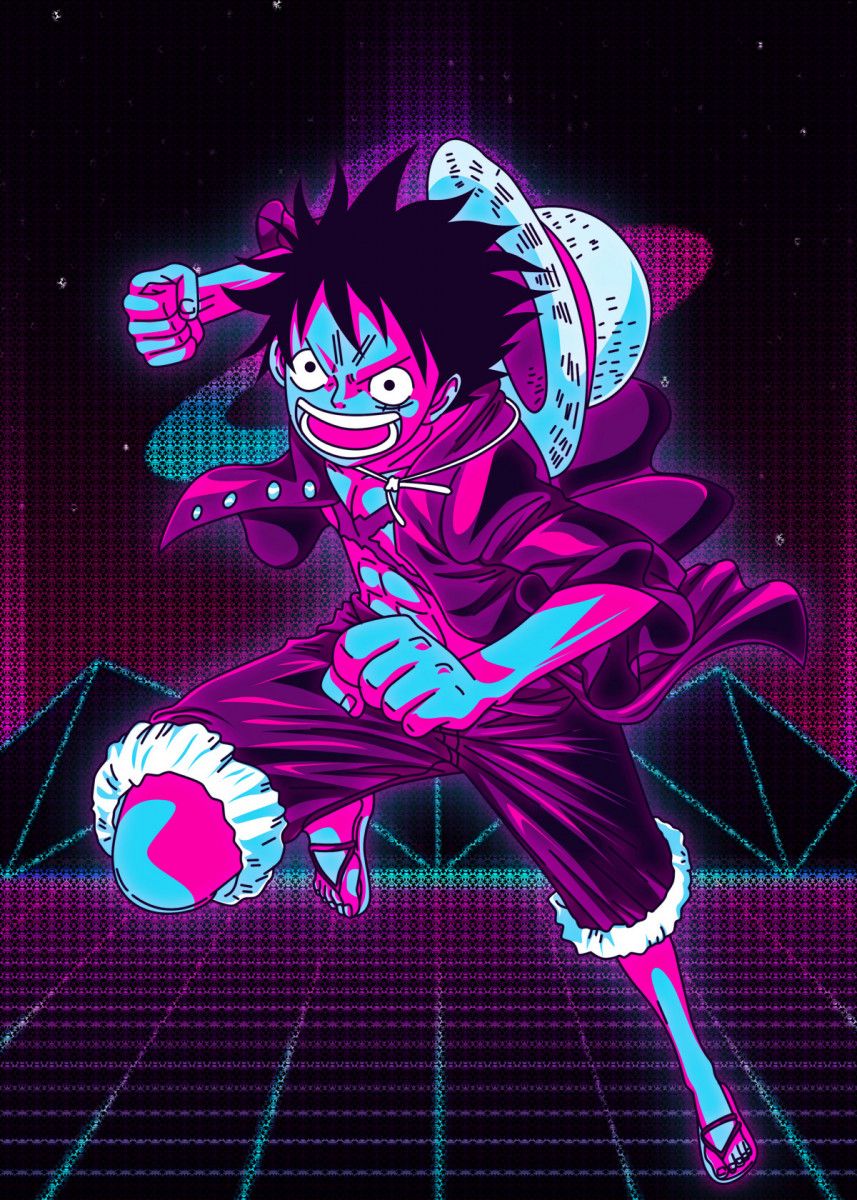 Monkey D Luffy' Poster by Introv Art. Displate. Manga anime one piece, Monkey d luffy, One piece drawing
