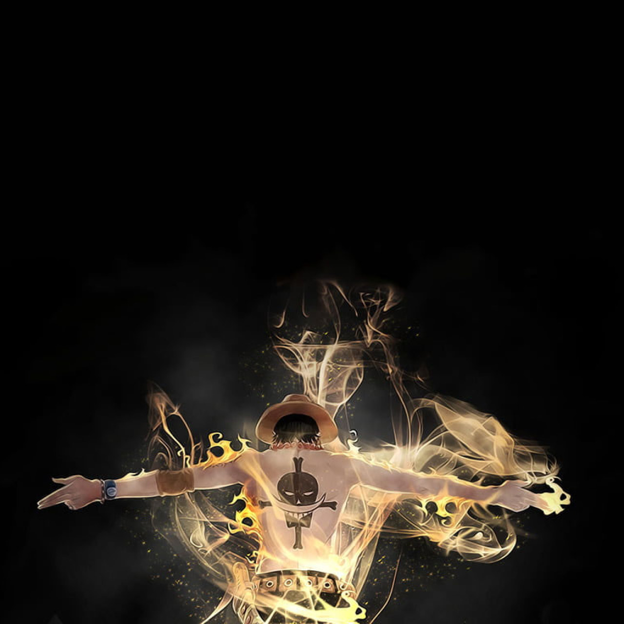 One Piece Ace Digital Wallpaper, Anime, Portgas D. Ace, Black Background • Wallpaper For You