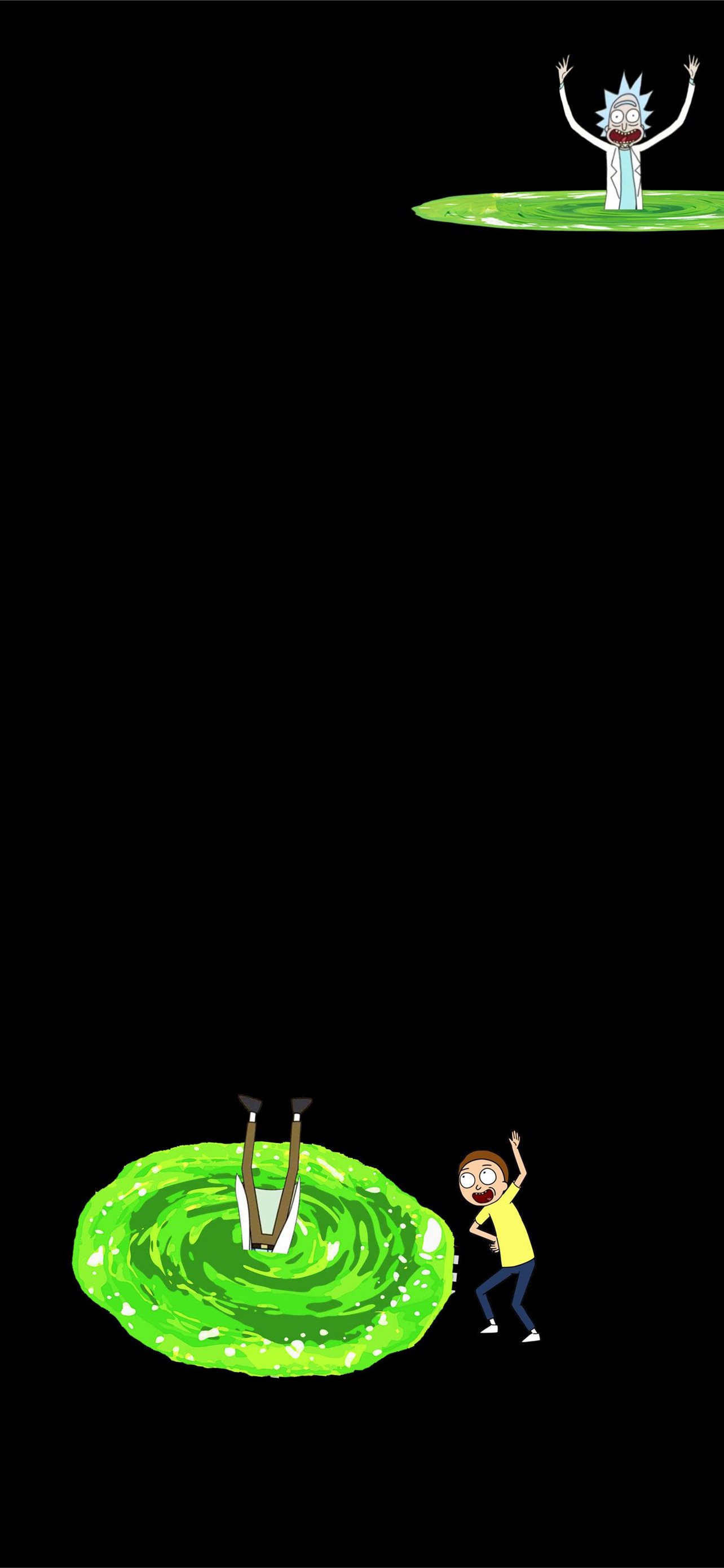 Rick and Morty Portal 2 by ScubaRJ Galaxy S10 Hole. iPhone Wallpaper Free Download