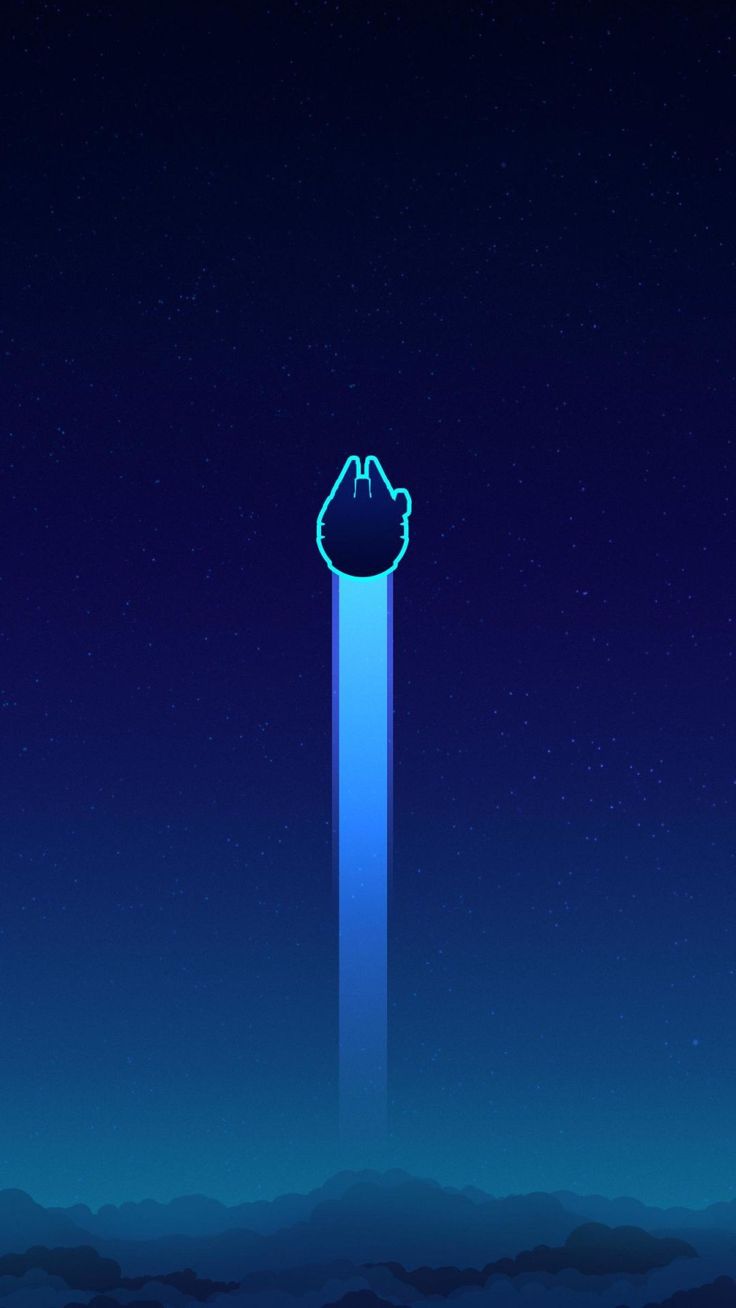 Blue wallpaper of the Millennium Falcon. Simple, but great! #starwarswallpaper #millenniumfalcon. Star wars background, Star wars image, Star wars wallpaper