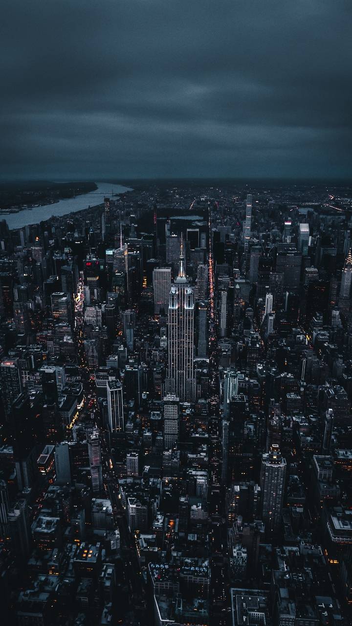 New York City Dark Clouds Wallpaper, iPhone Wallpaper