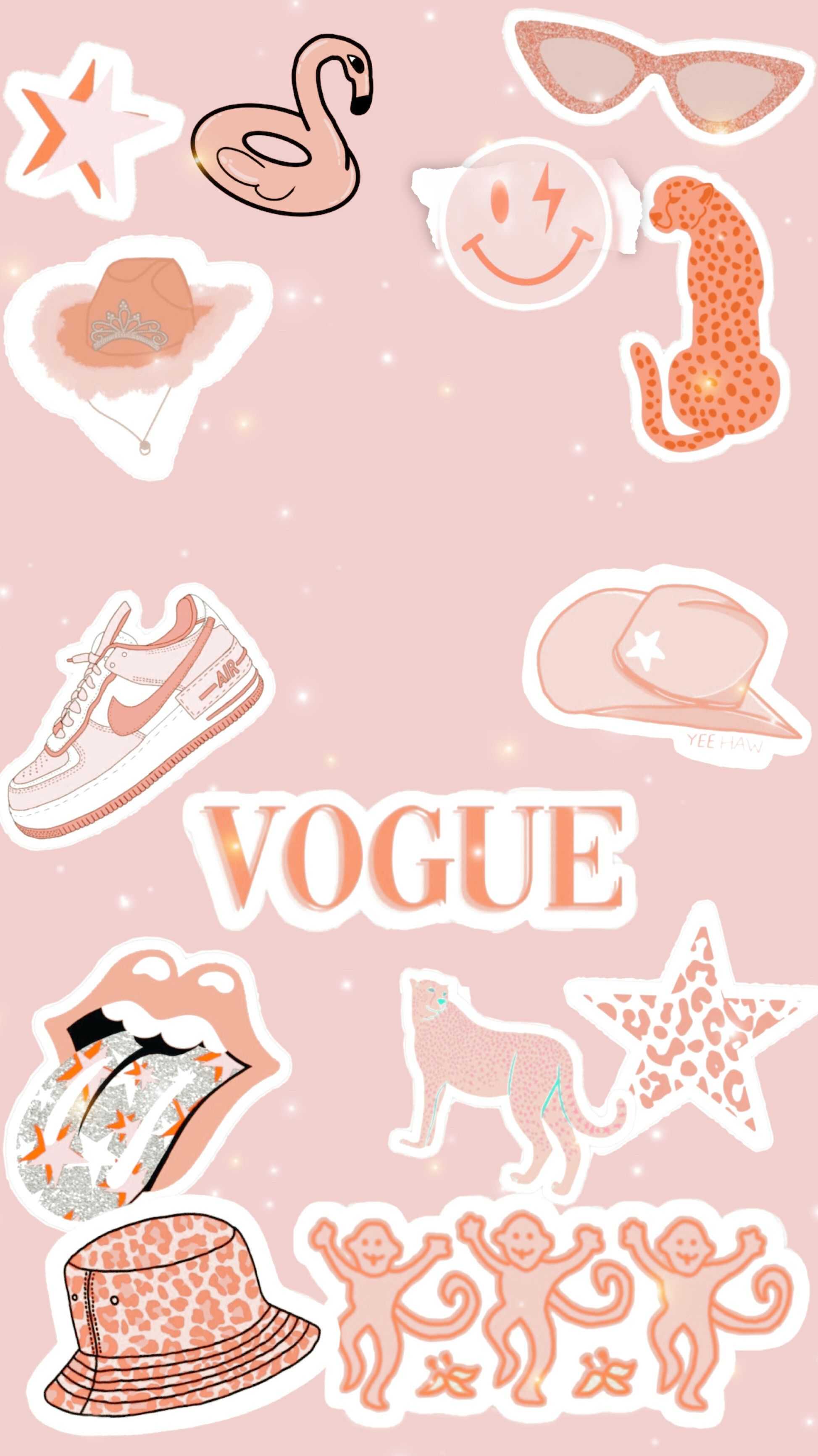 Vogue Pink Preppy Wallpaper