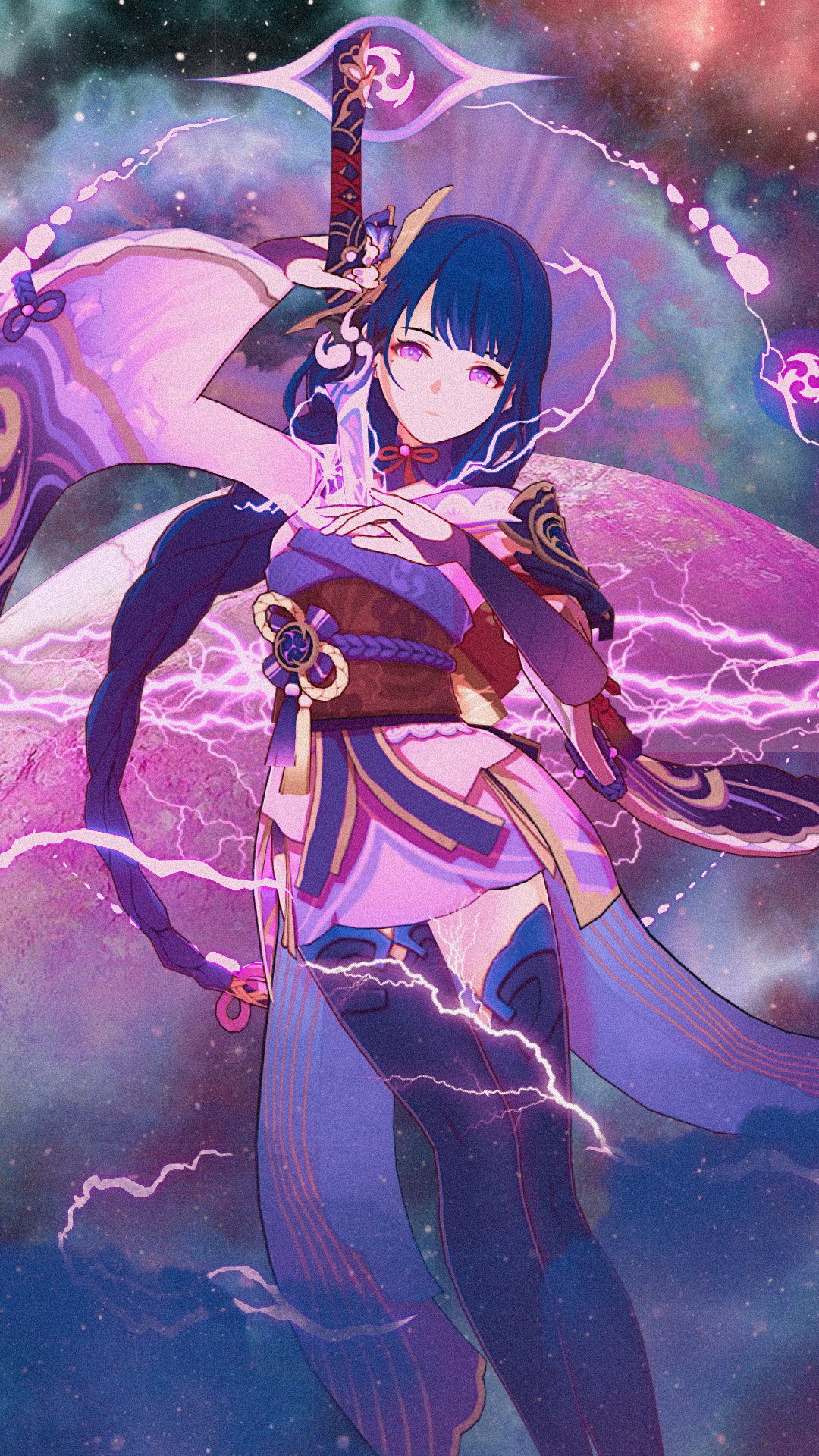 Made some Raiden Shogun Wallpaper!