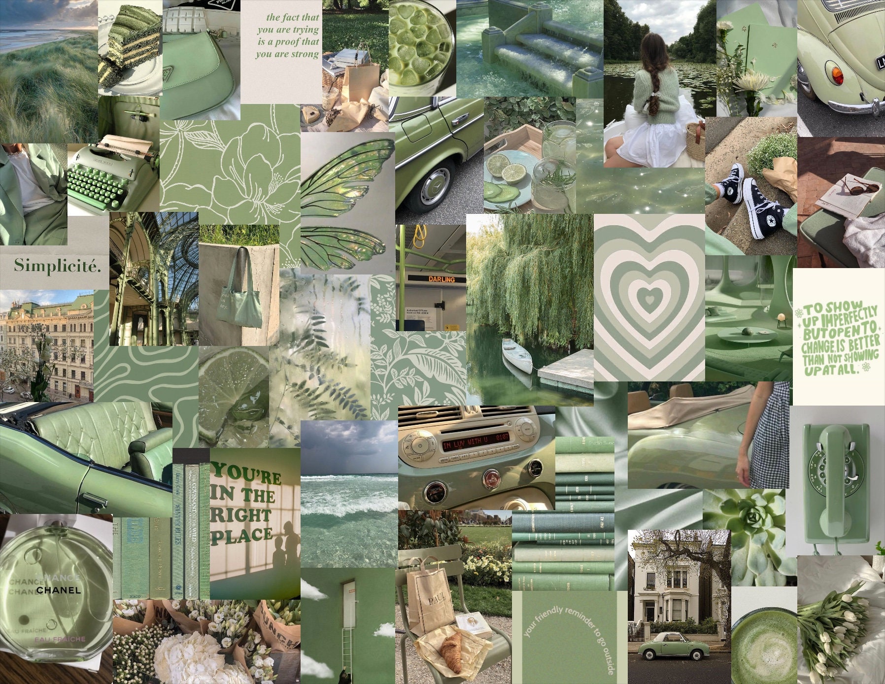 Sage Green Photo Collage Kit 50 Pc
