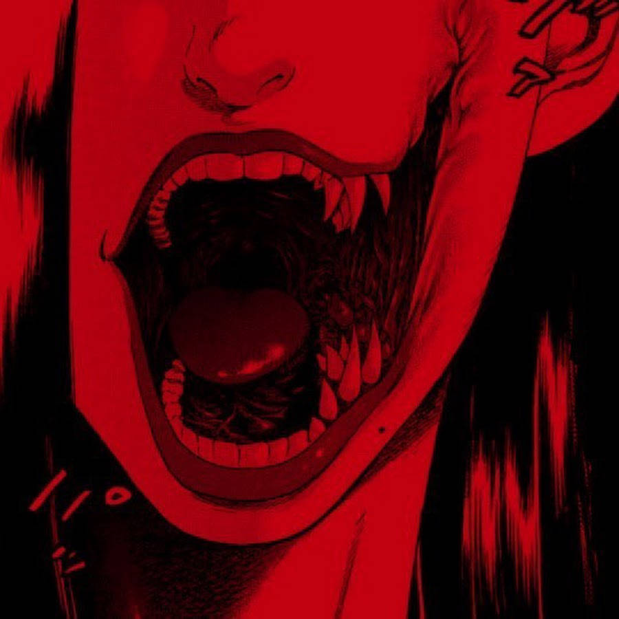 Download Monster's Mouth Edgy Anime Pfp Wallpaper